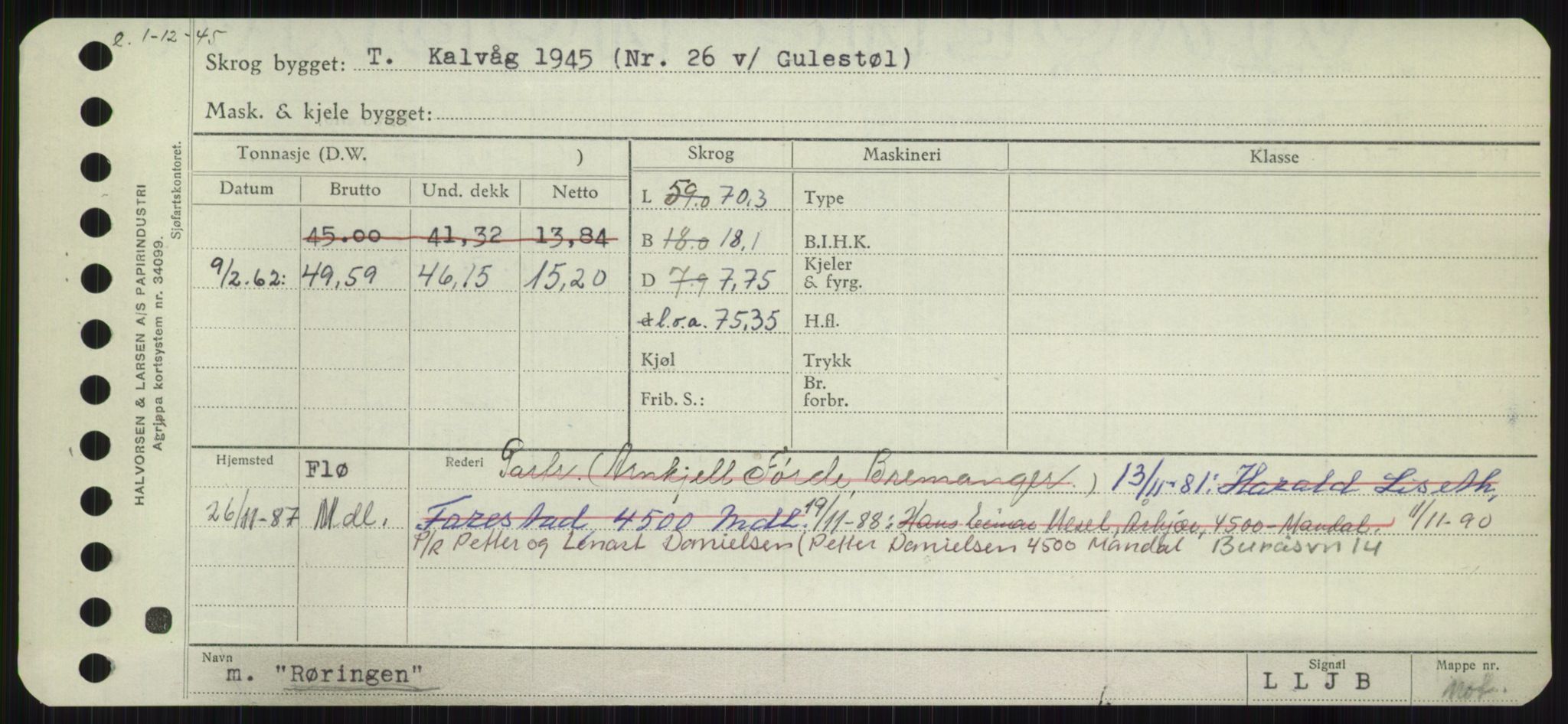 Sjøfartsdirektoratet med forløpere, Skipsmålingen, RA/S-1627/H/Ha/L0004/0002: Fartøy, Mas-R / Fartøy, Odin-R, p. 981