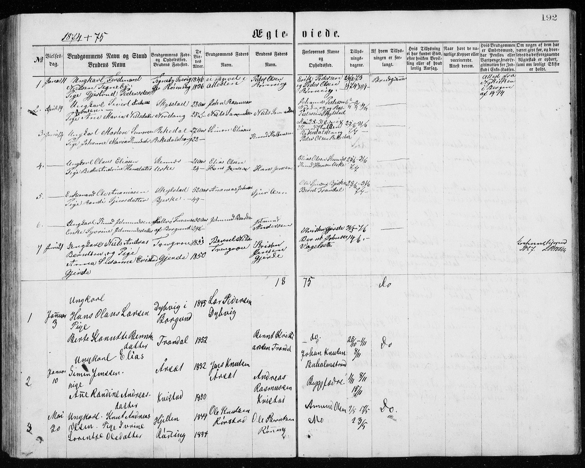 Ministerialprotokoller, klokkerbøker og fødselsregistre - Møre og Romsdal, AV/SAT-A-1454/515/L0214: Parish register (copy) no. 515C01, 1865-1883, p. 192