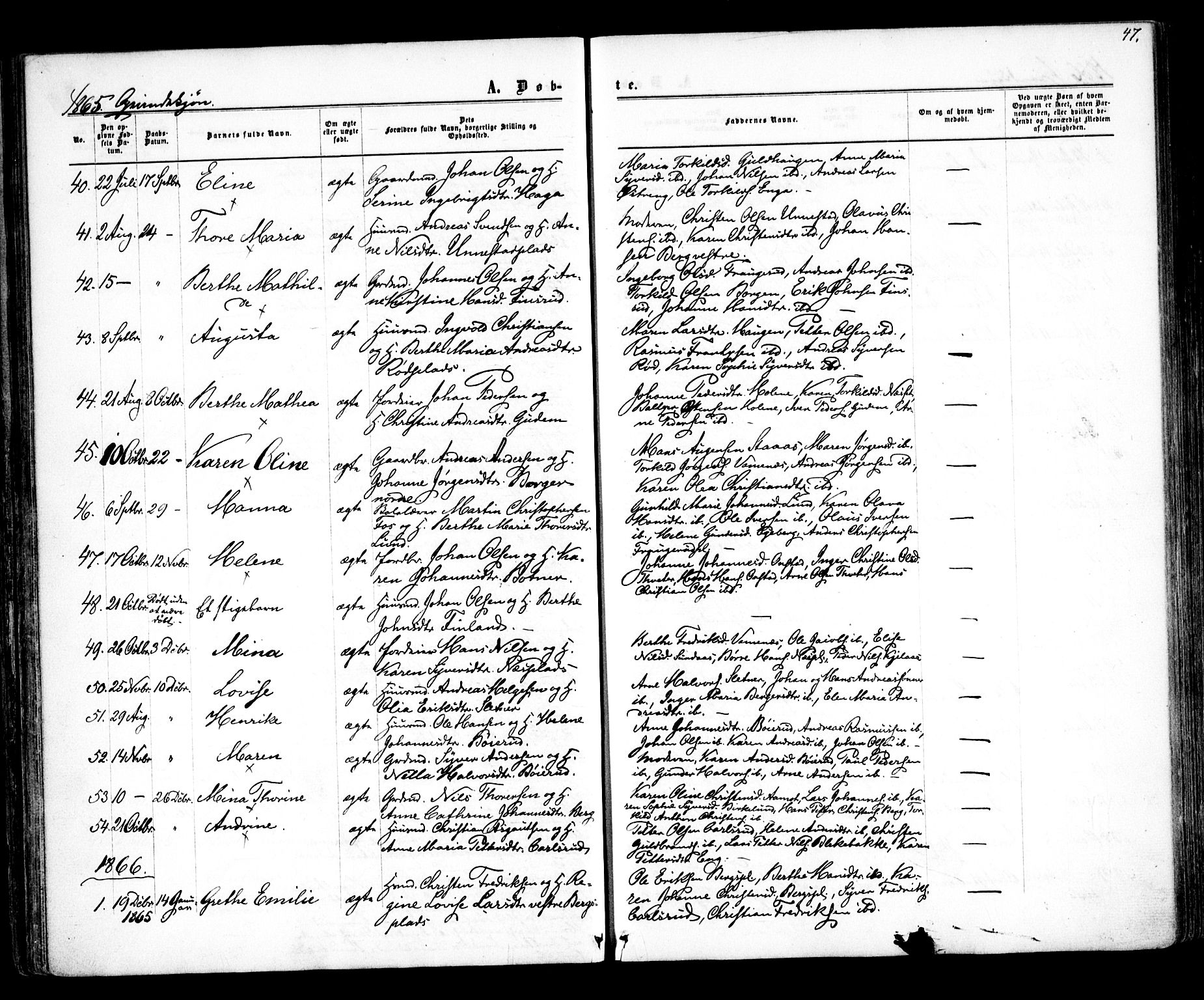 Skiptvet prestekontor Kirkebøker, SAO/A-20009/F/Fa/L0007: Parish register (official) no. 7, 1861-1866, p. 47