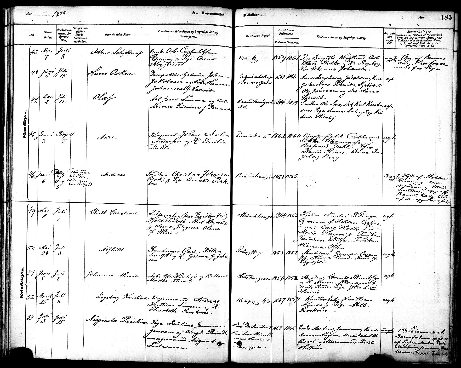 Ministerialprotokoller, klokkerbøker og fødselsregistre - Sør-Trøndelag, SAT/A-1456/601/L0057: Parish register (official) no. 601A25, 1877-1891, p. 185