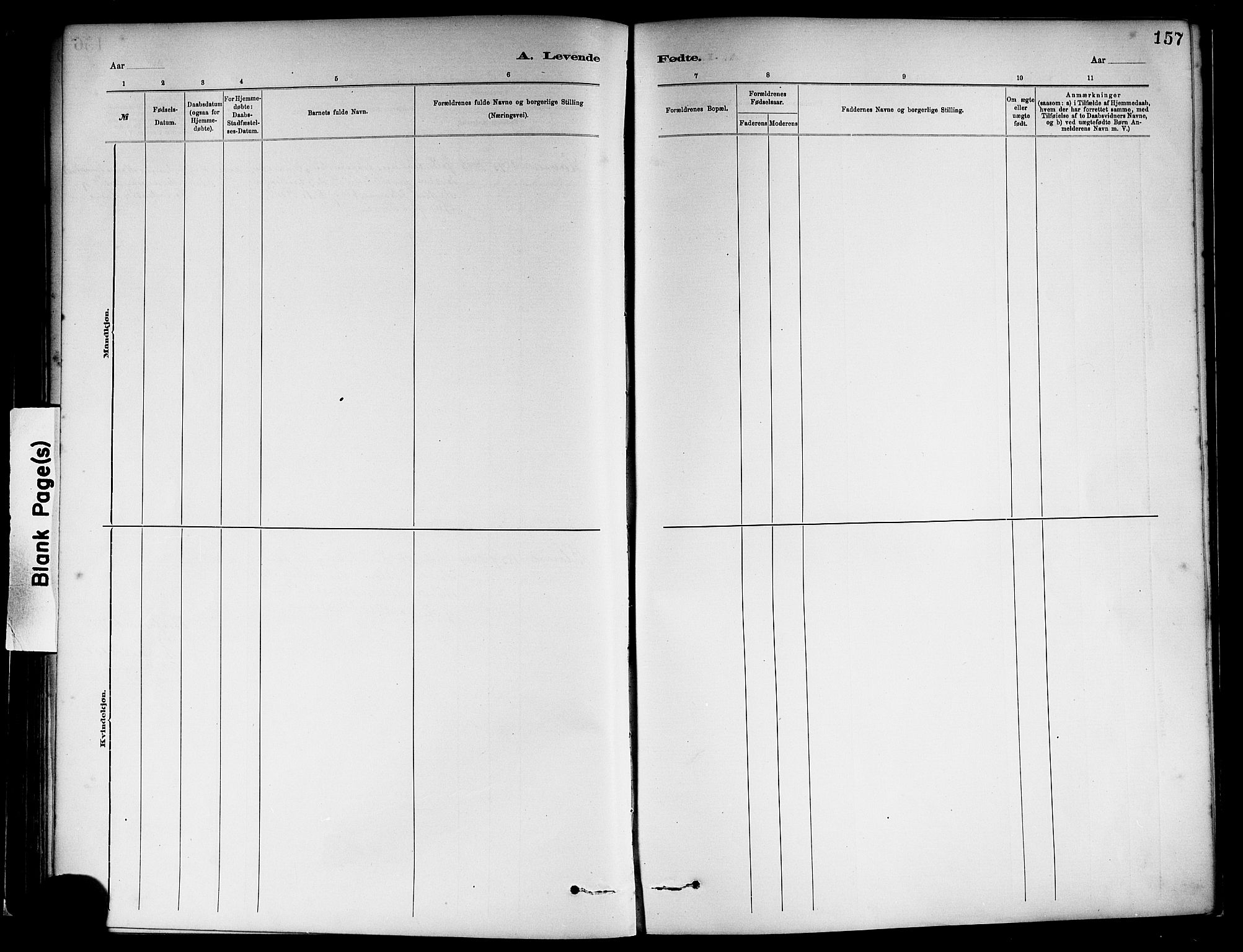 Haus sokneprestembete, SAB/A-75601/H/Haa: Parish register (official) no. A 19I, 1878-1886, p. 157