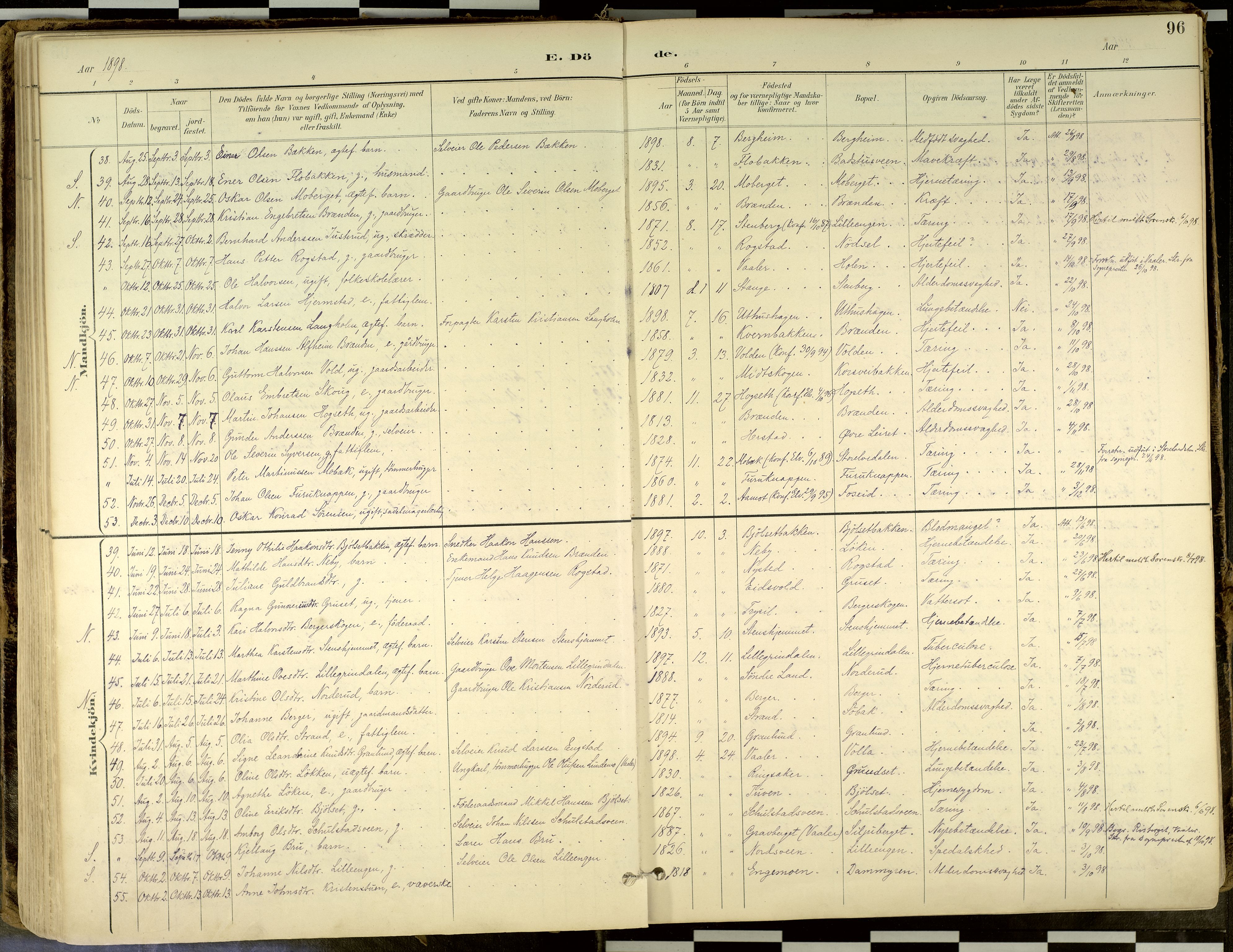 Elverum prestekontor, AV/SAH-PREST-044/H/Ha/Haa/L0018: Parish register (official) no. 18, 1894-1914, p. 96