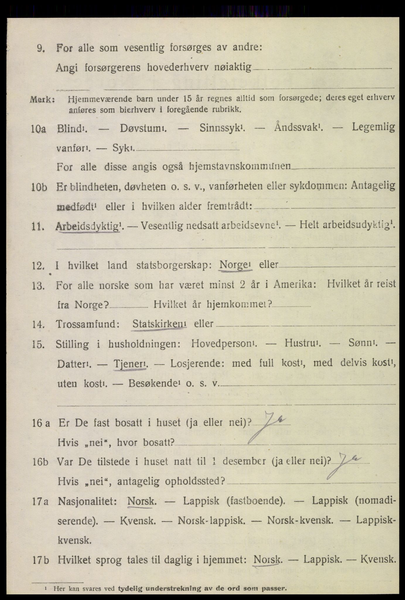 SAT, 1920 census for Vikna, 1920, p. 7338