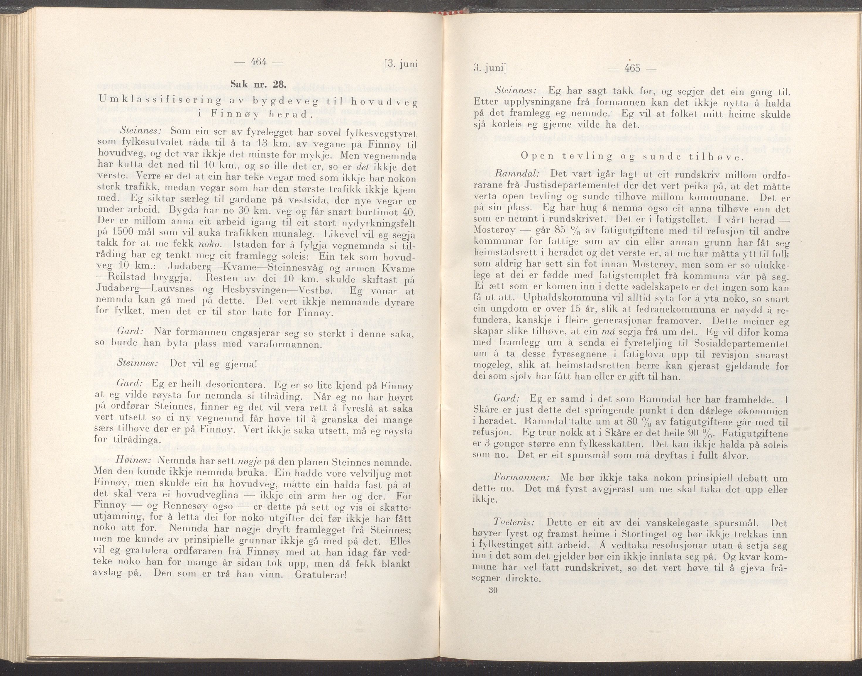 Rogaland fylkeskommune - Fylkesrådmannen , IKAR/A-900/A/Aa/Aaa/L0056: Møtebok , 1937, p. 464-465