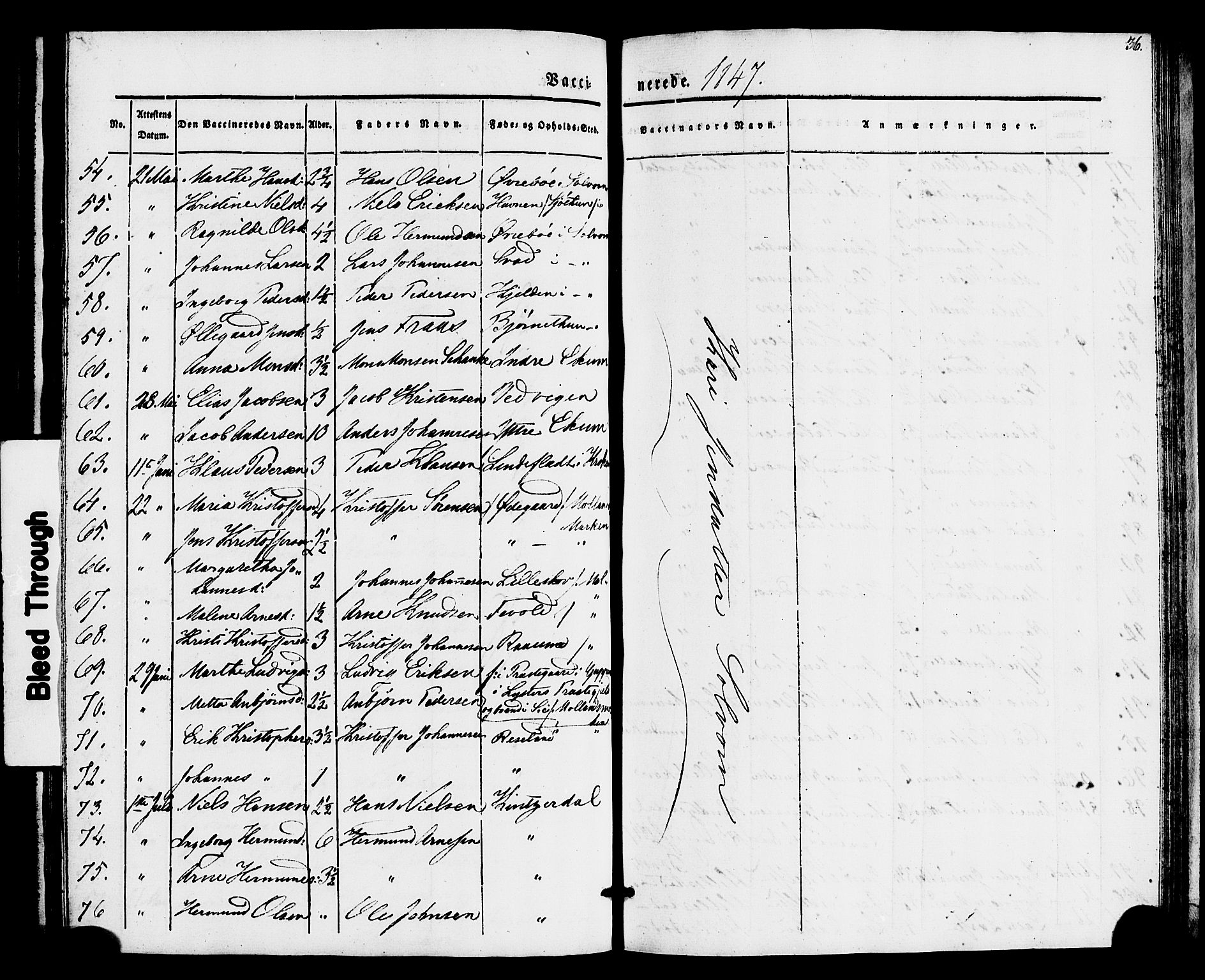 Hafslo sokneprestembete, SAB/A-80301/H/Haa/Haaa/L0016: Parish register (official) no. A 16, 1835-1860, p. 36