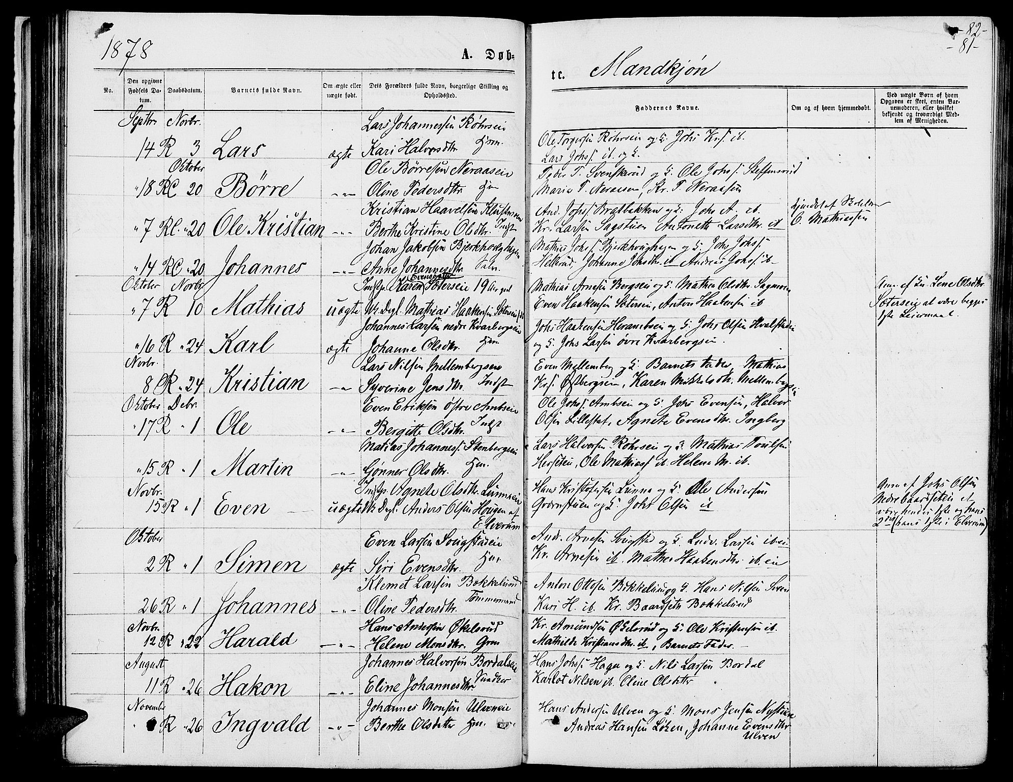 Ringsaker prestekontor, AV/SAH-PREST-014/L/La/L0008: Parish register (copy) no. 8, 1870-1878, p. 81