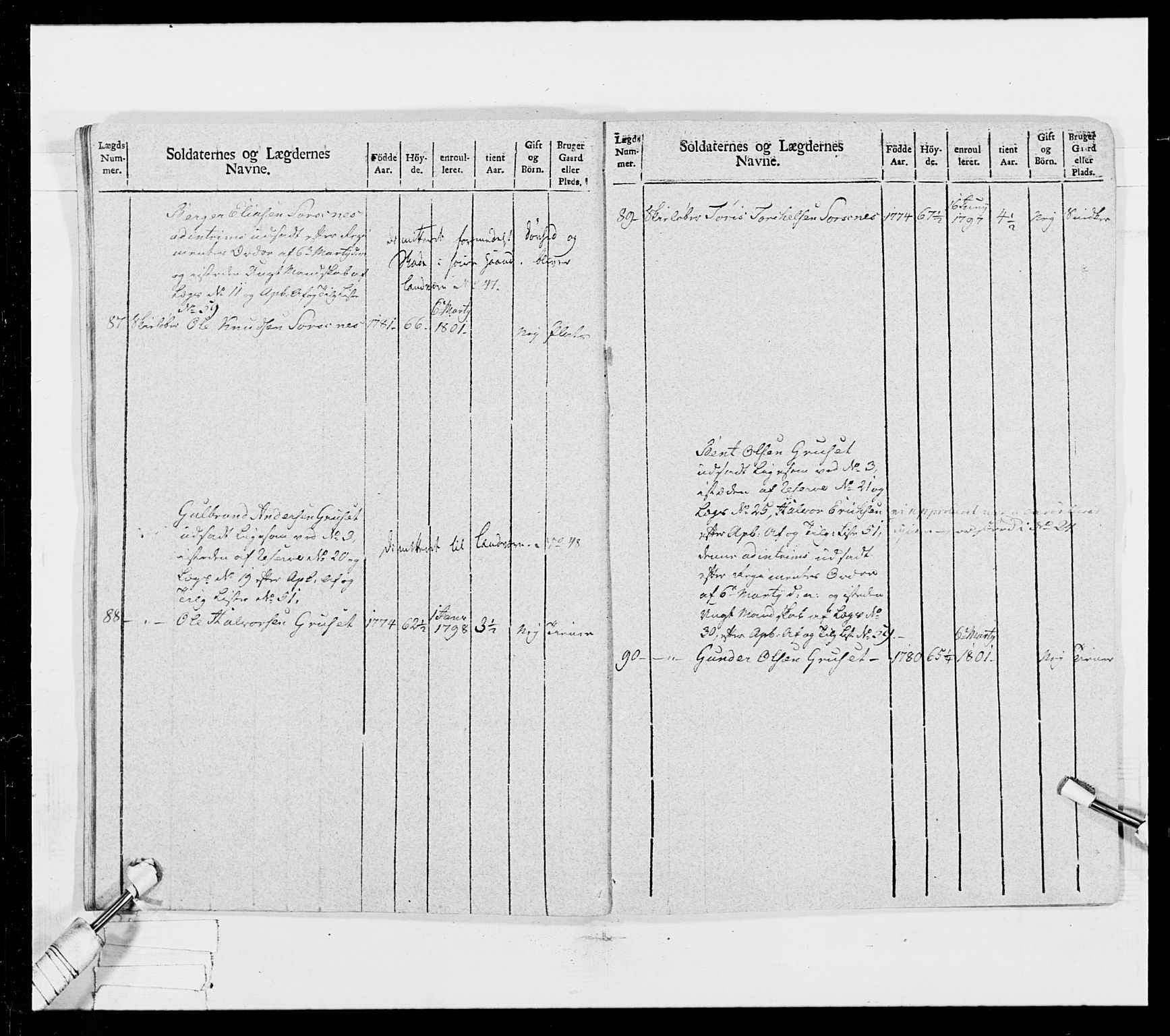 Generalitets- og kommissariatskollegiet, Det kongelige norske kommissariatskollegium, AV/RA-EA-5420/E/Eh/L0025: Skiløperkompaniene, 1766-1803, p. 469