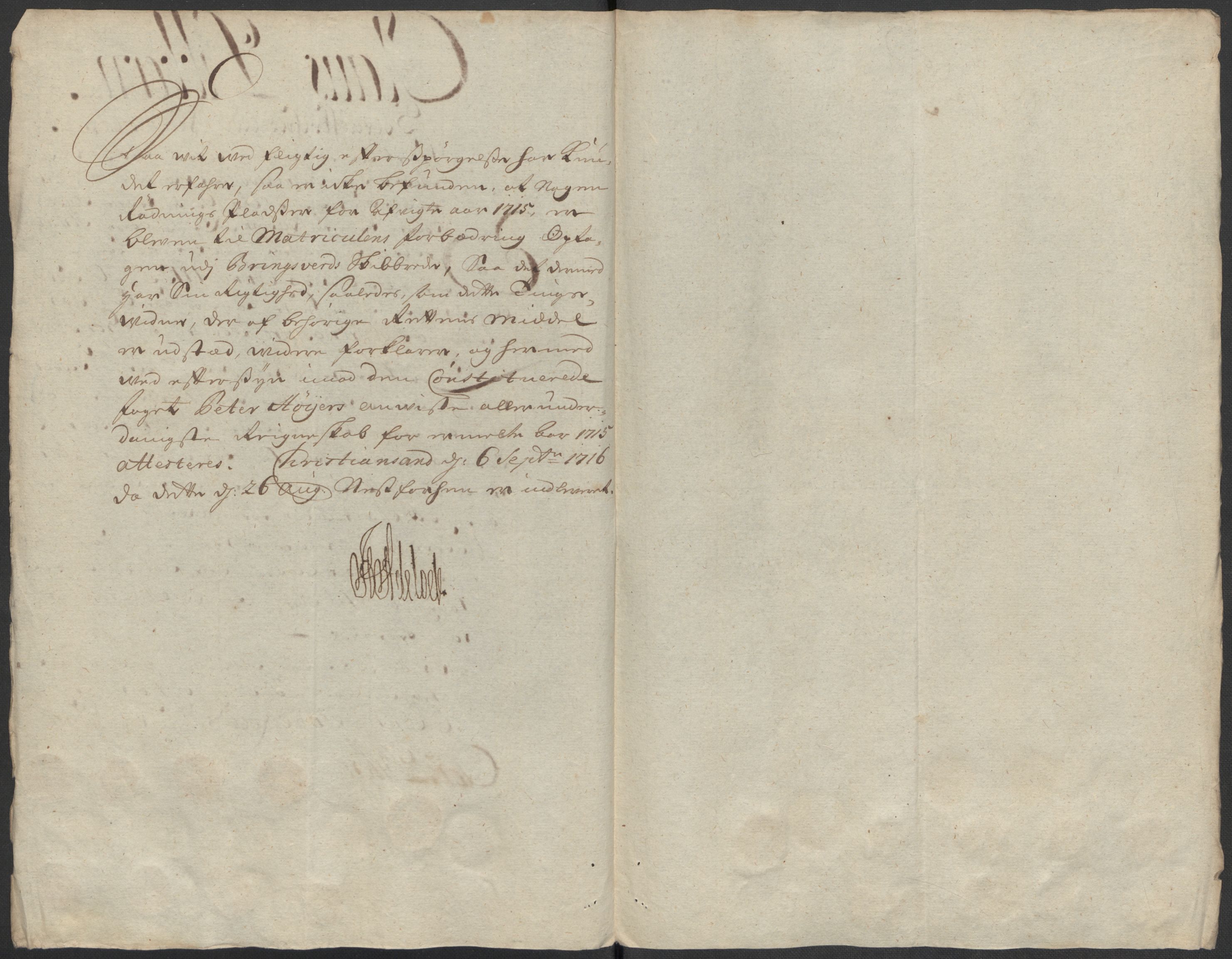 Rentekammeret inntil 1814, Reviderte regnskaper, Fogderegnskap, AV/RA-EA-4092/R39/L2323: Fogderegnskap Nedenes, 1715, p. 20