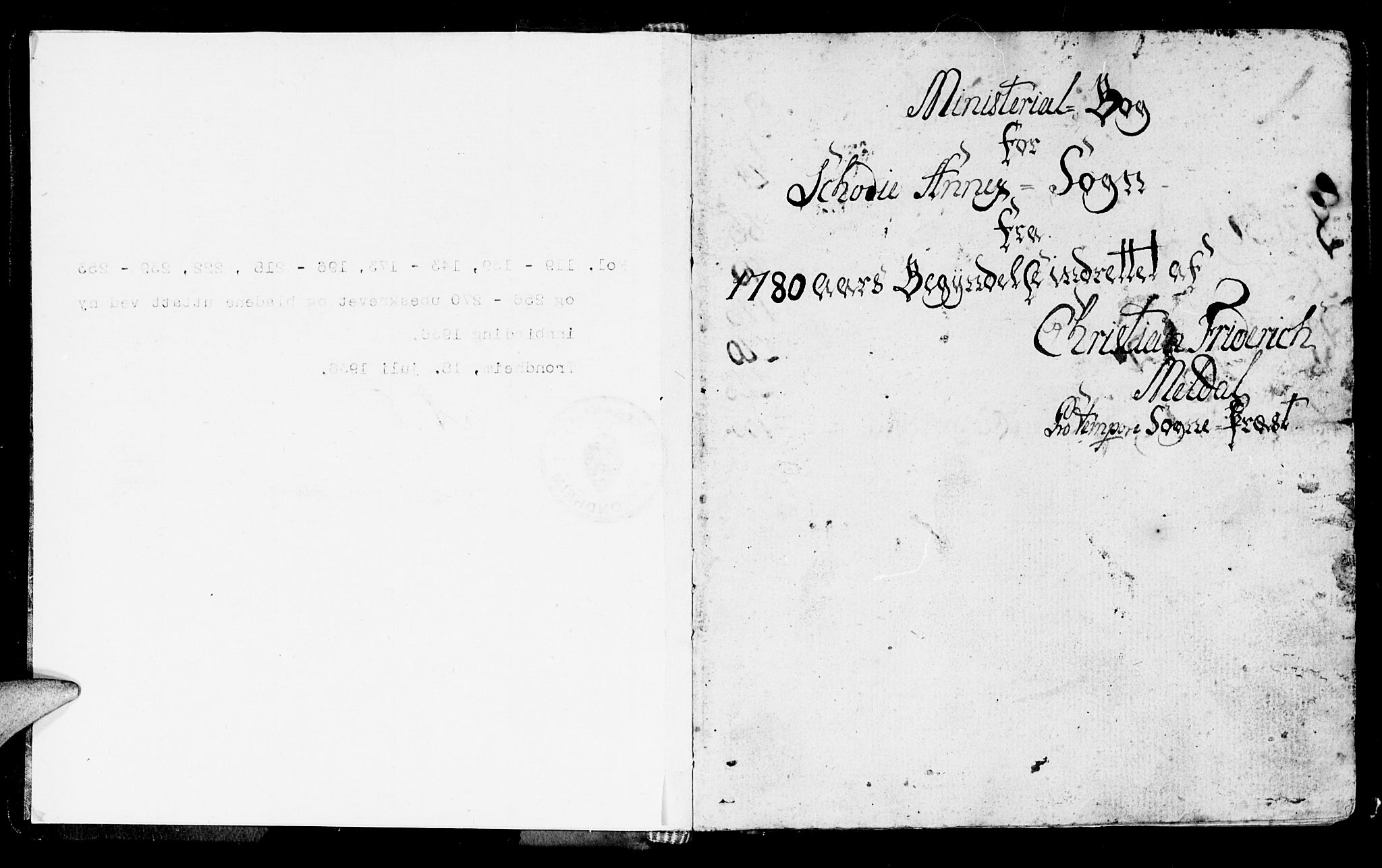 Ministerialprotokoller, klokkerbøker og fødselsregistre - Møre og Romsdal, AV/SAT-A-1454/524/L0350: Parish register (official) no. 524A02, 1780-1817, p. 1