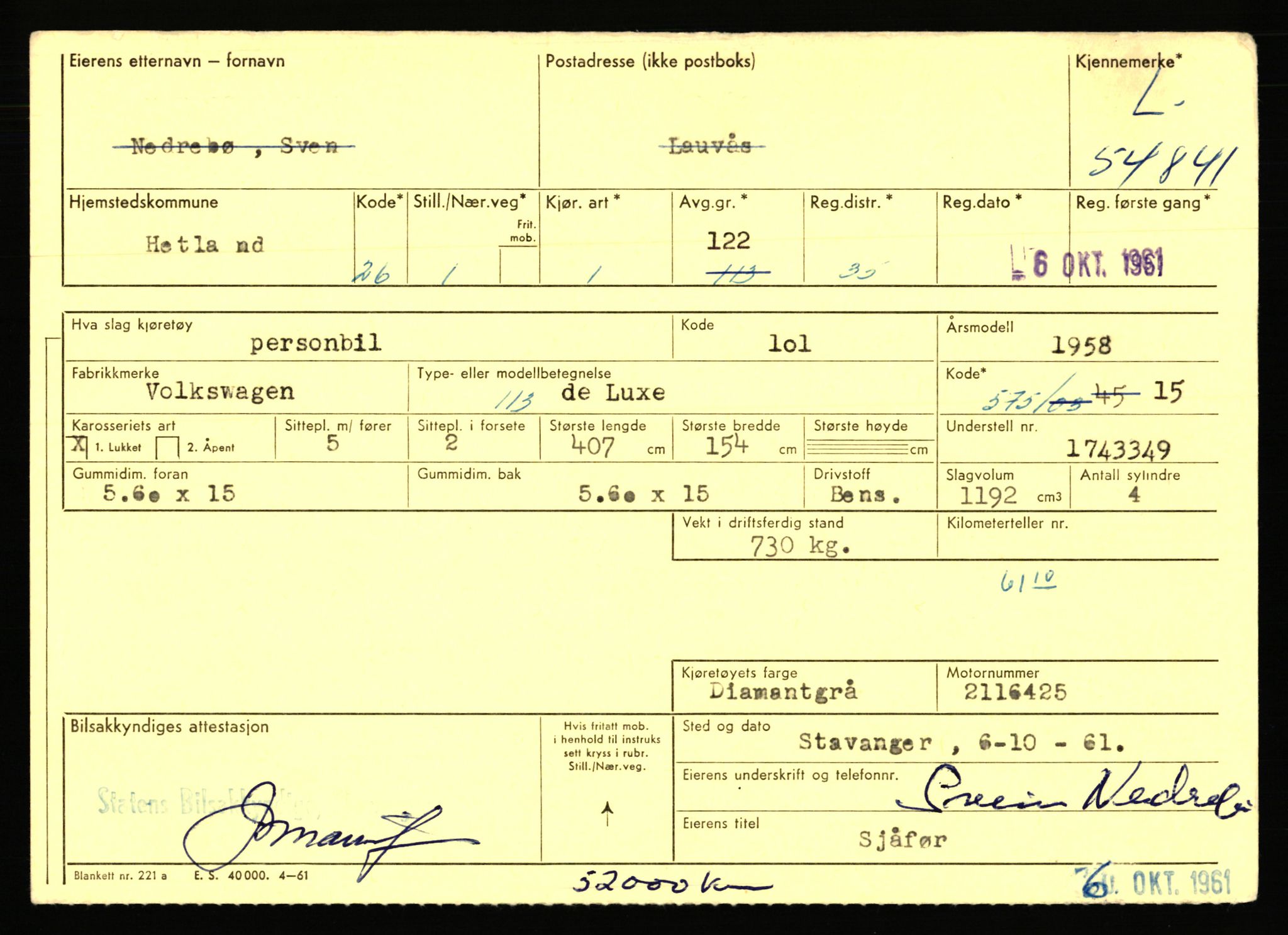 Stavanger trafikkstasjon, AV/SAST-A-101942/0/F/L0054: L-54200 - L-55699, 1930-1971, p. 1313