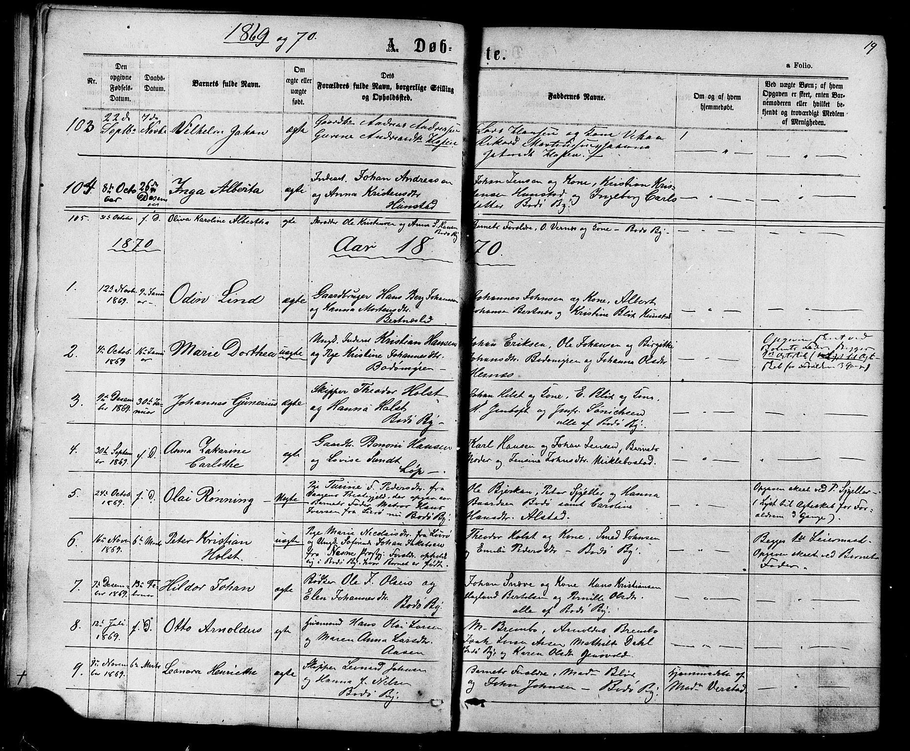 Ministerialprotokoller, klokkerbøker og fødselsregistre - Nordland, SAT/A-1459/801/L0029: Parish register (copy) no. 801C04, 1868-1878, p. 19