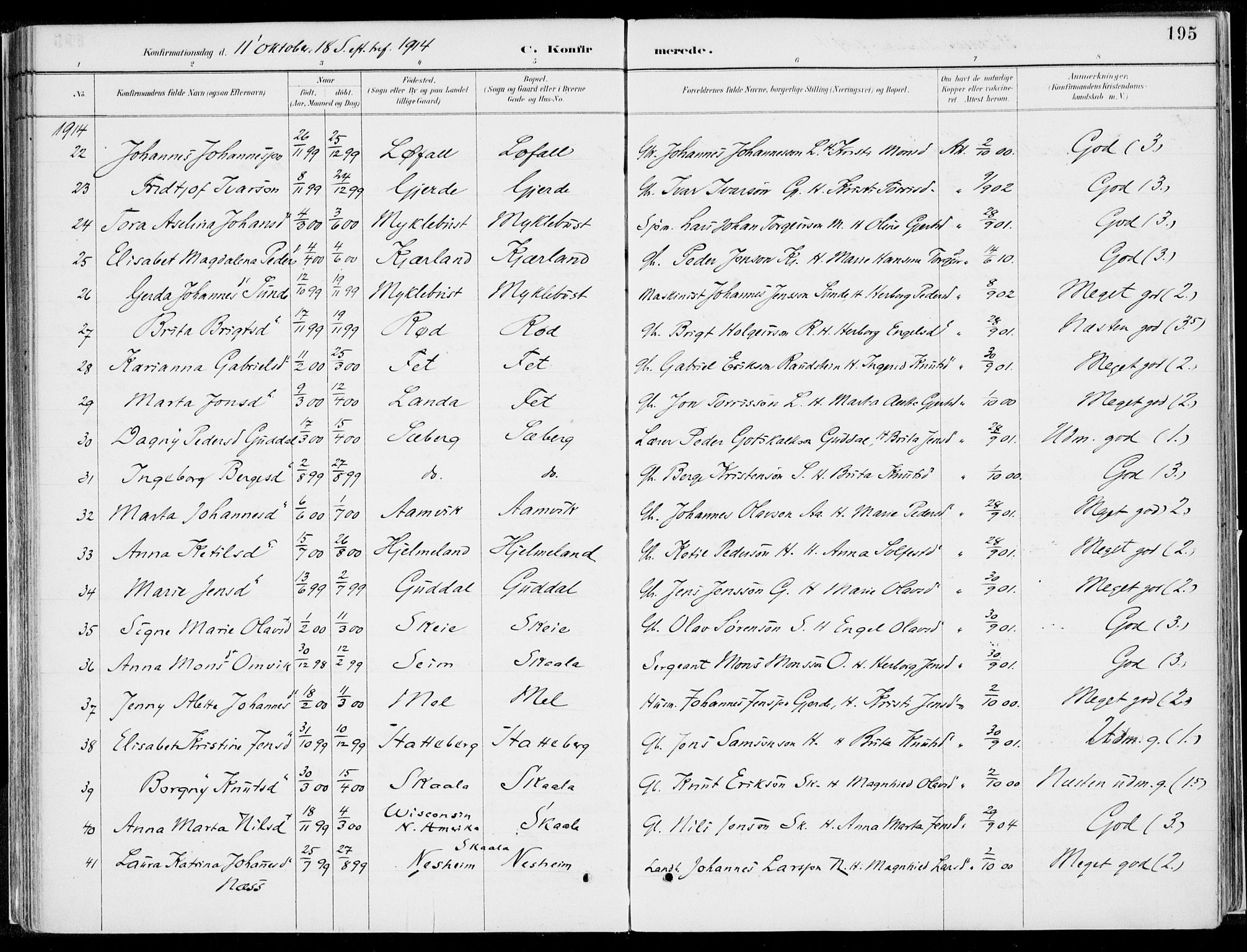 Kvinnherad sokneprestembete, SAB/A-76401/H/Haa: Parish register (official) no. B  1, 1887-1921, p. 195
