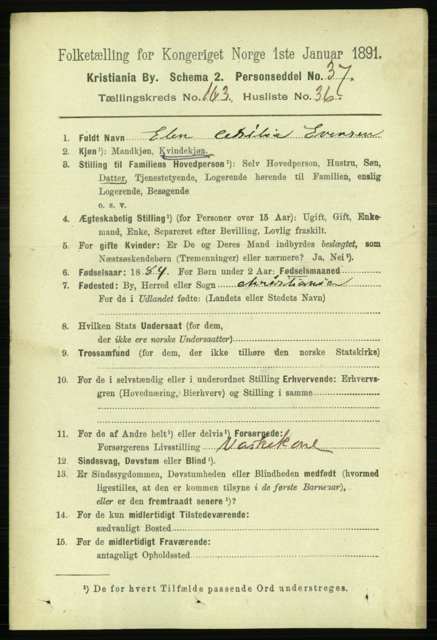 RA, 1891 census for 0301 Kristiania, 1891, p. 94319