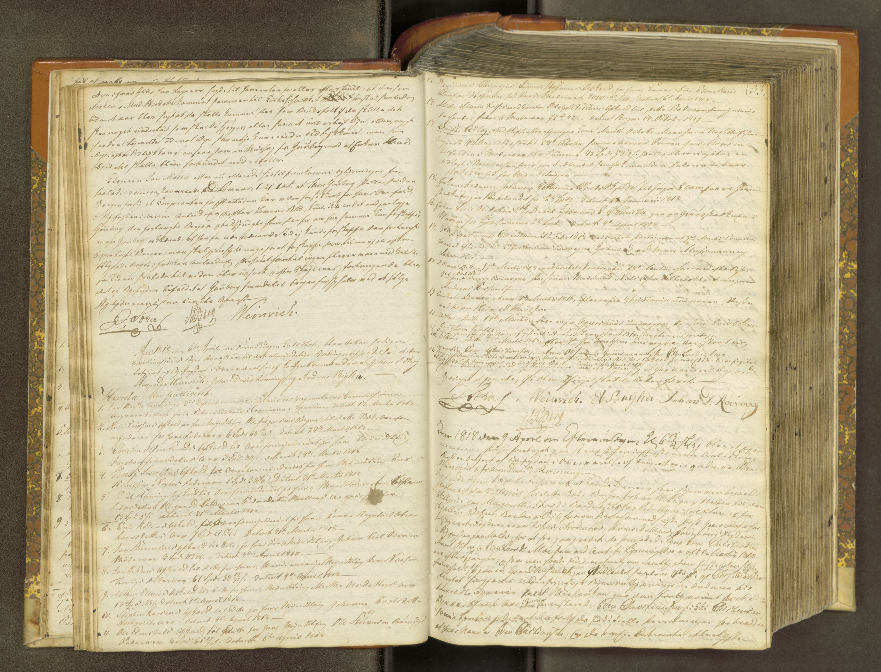 Kristiansund byfogd, AV/SAT-A-4587/A/01/L0008: Justisprotokoll. Aut. 31.12.1817, 1817-1829, p. 32b-33a