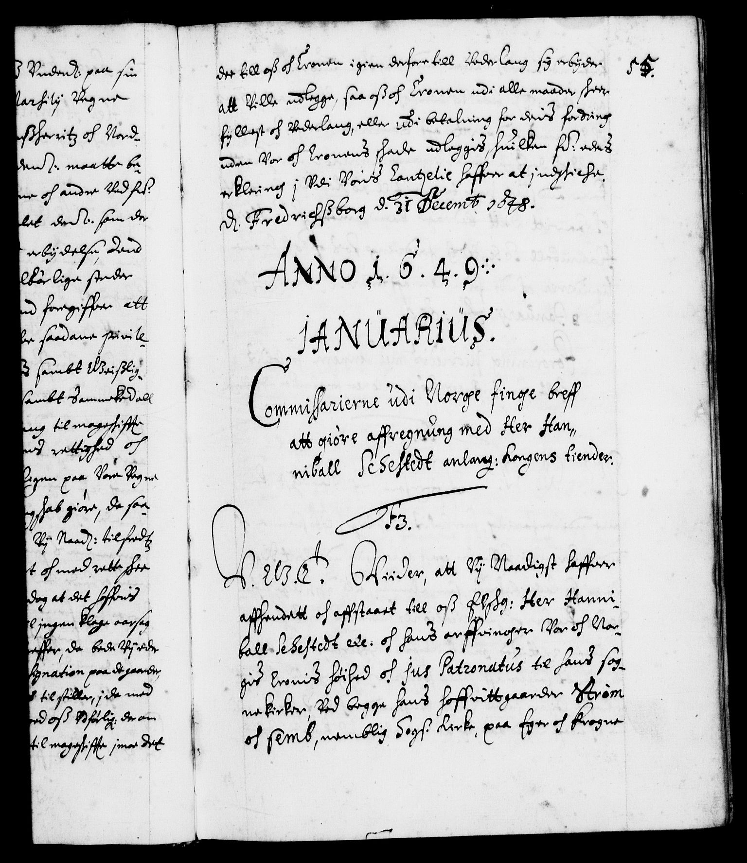 Danske Kanselli 1572-1799, RA/EA-3023/F/Fc/Fca/Fcab/L0008: Norske tegnelser (mikrofilm), 1648-1652, p. 55a