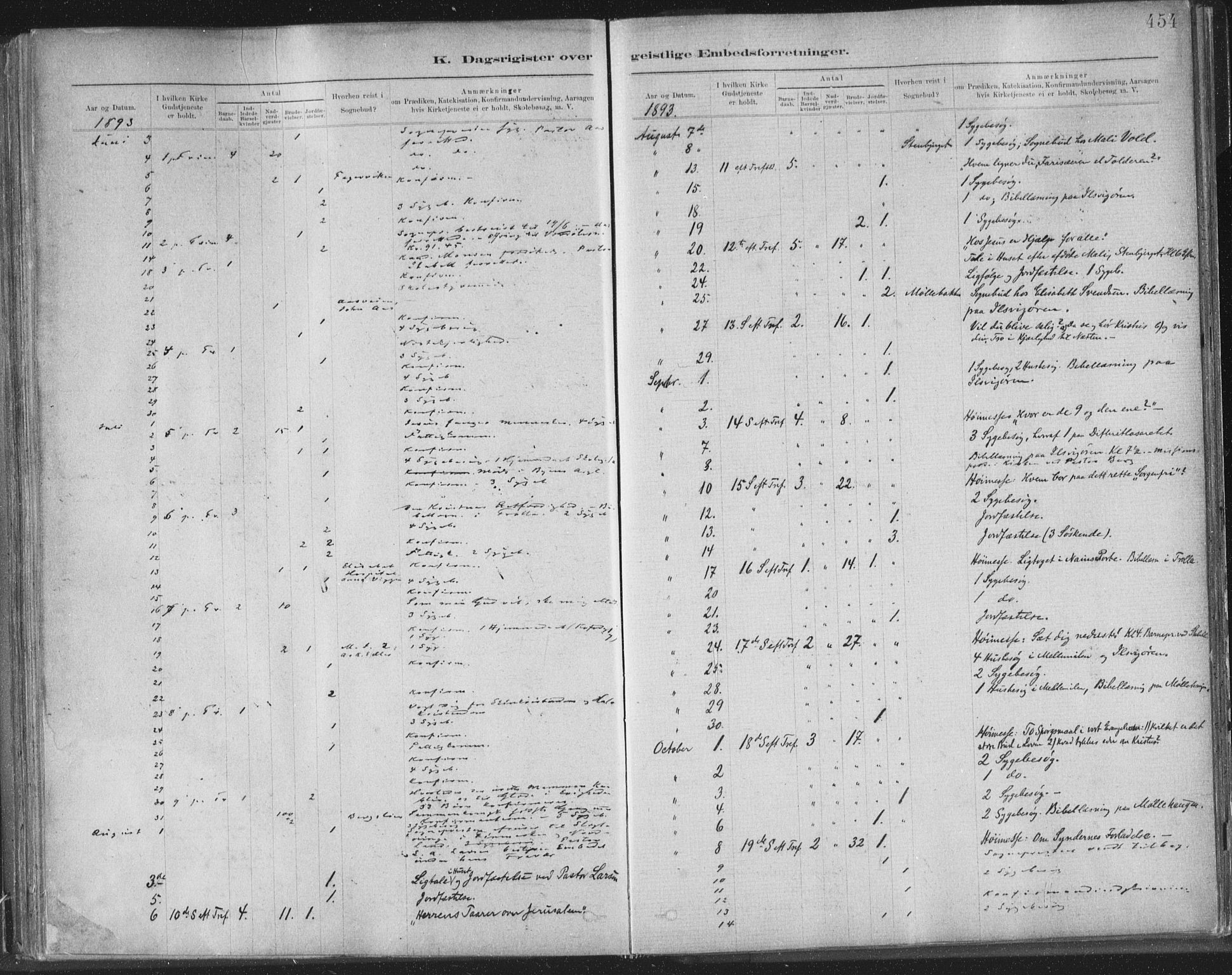 Ministerialprotokoller, klokkerbøker og fødselsregistre - Sør-Trøndelag, SAT/A-1456/603/L0163: Parish register (official) no. 603A02, 1879-1895, p. 454
