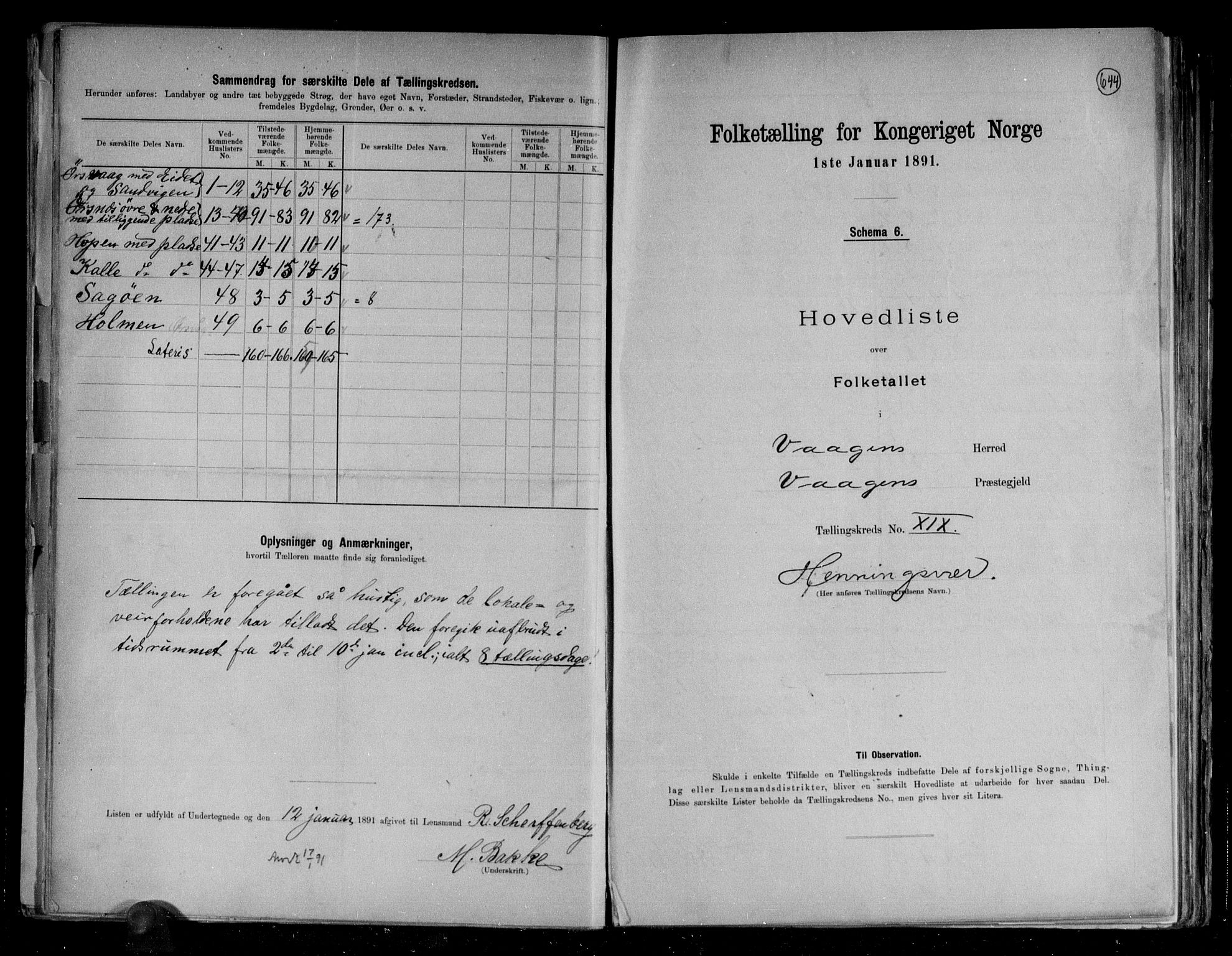 RA, 1891 census for 1865 Vågan, 1891, p. 48