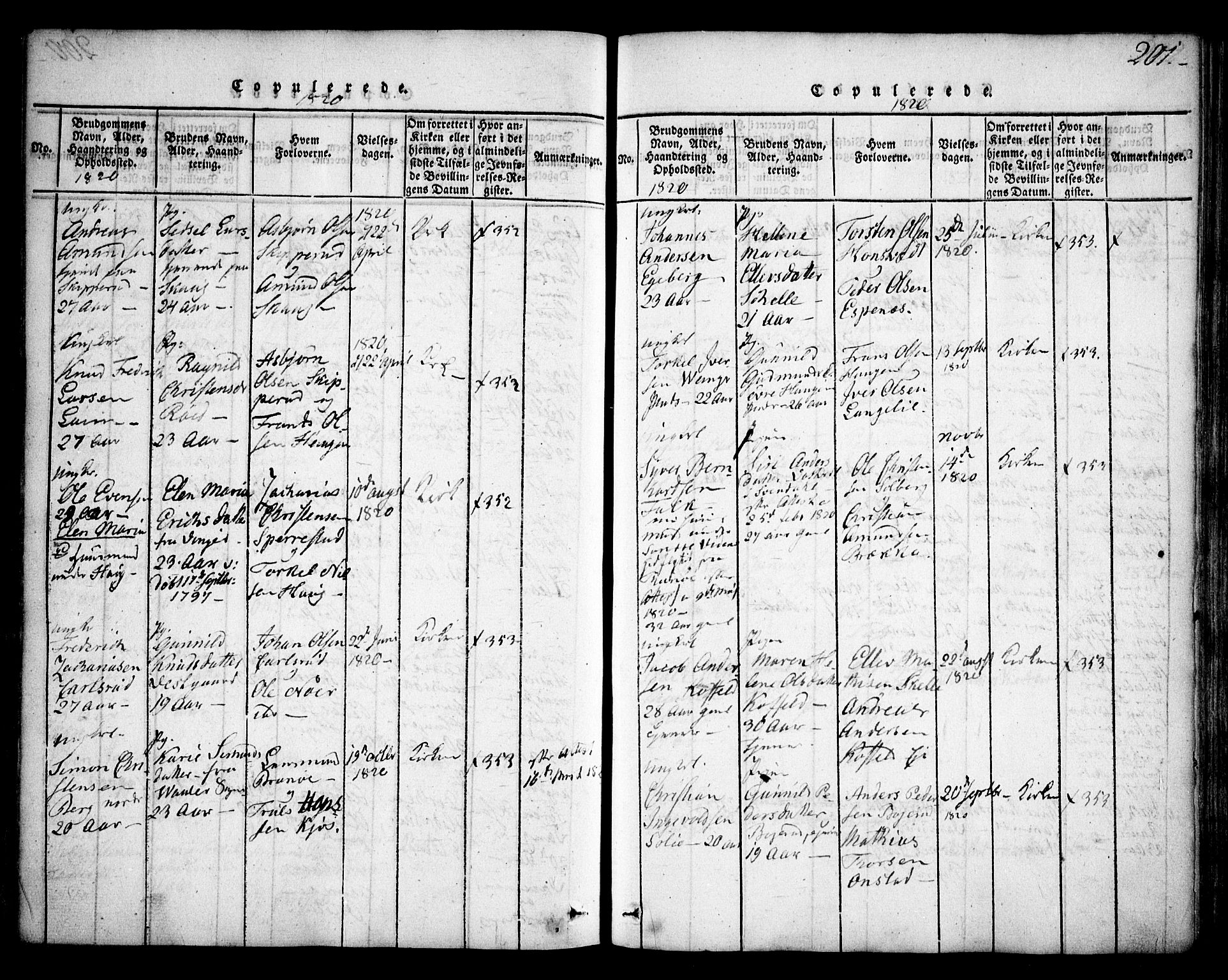 Skiptvet prestekontor Kirkebøker, SAO/A-20009/F/Fa/L0005: Parish register (official) no. 5, 1814-1838, p. 201
