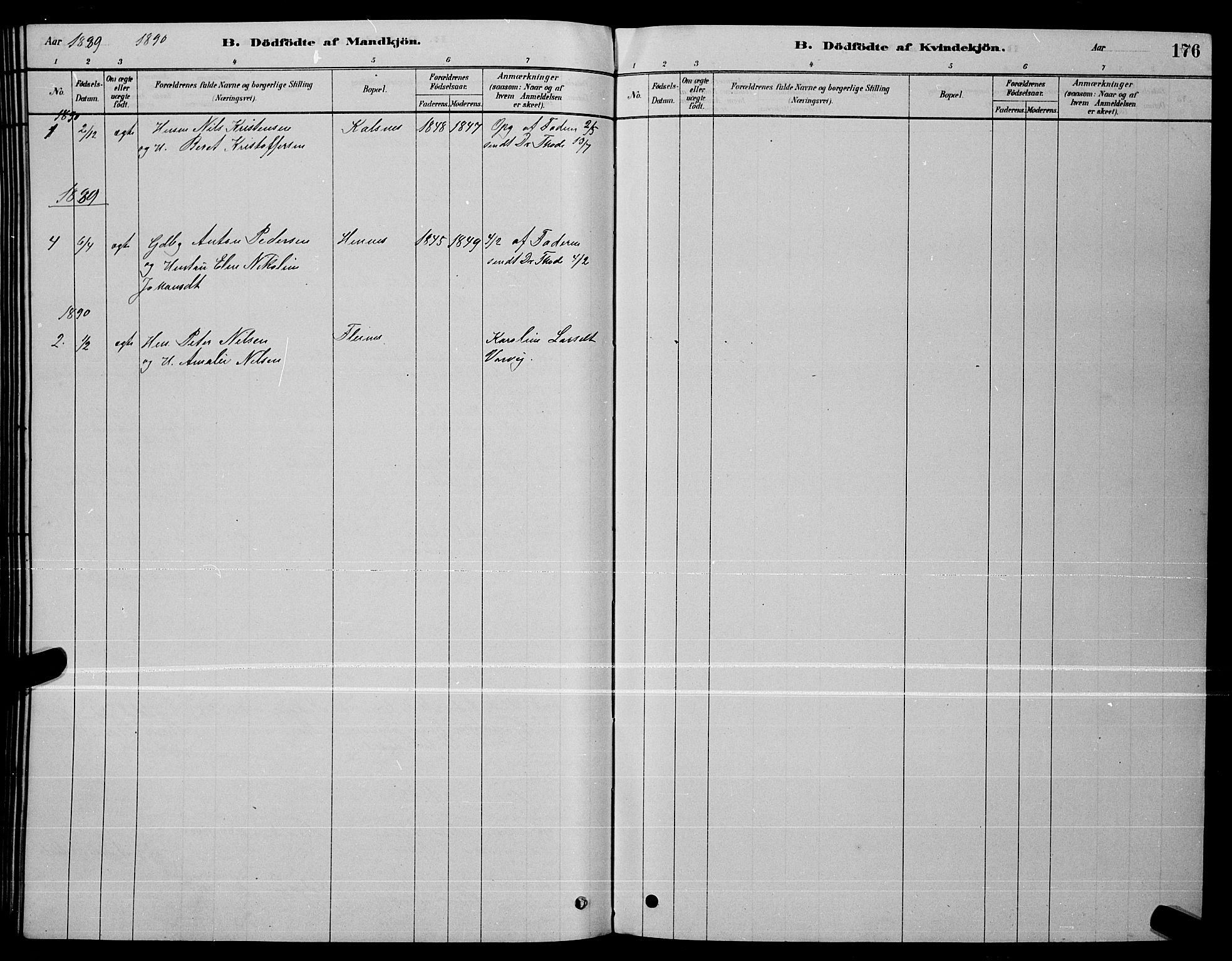 Ministerialprotokoller, klokkerbøker og fødselsregistre - Nordland, SAT/A-1459/888/L1267: Parish register (copy) no. 888C05, 1878-1890, p. 176