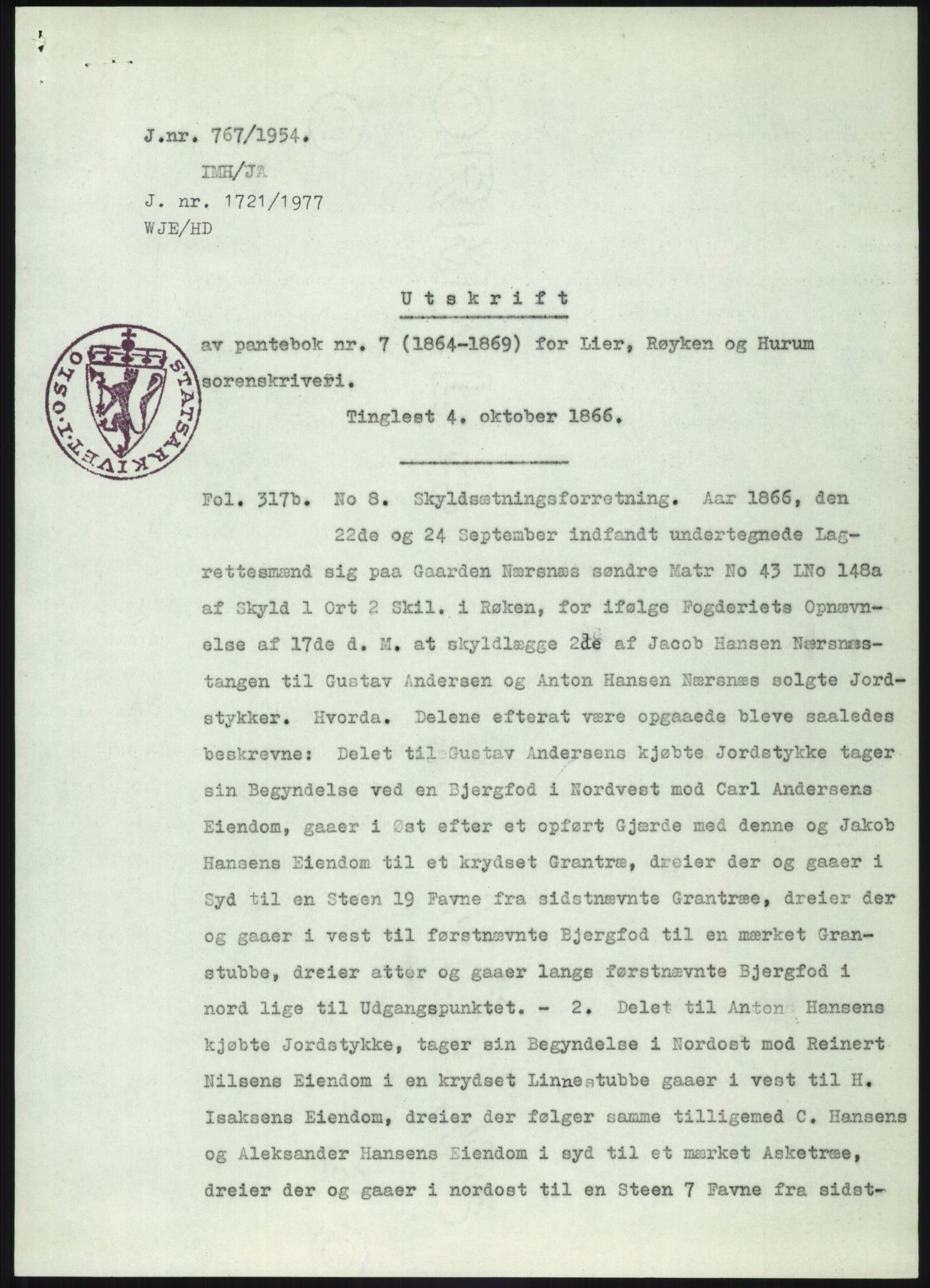 Statsarkivet i Kongsberg, SAKO/A-0001, 1944-1954, p. 391