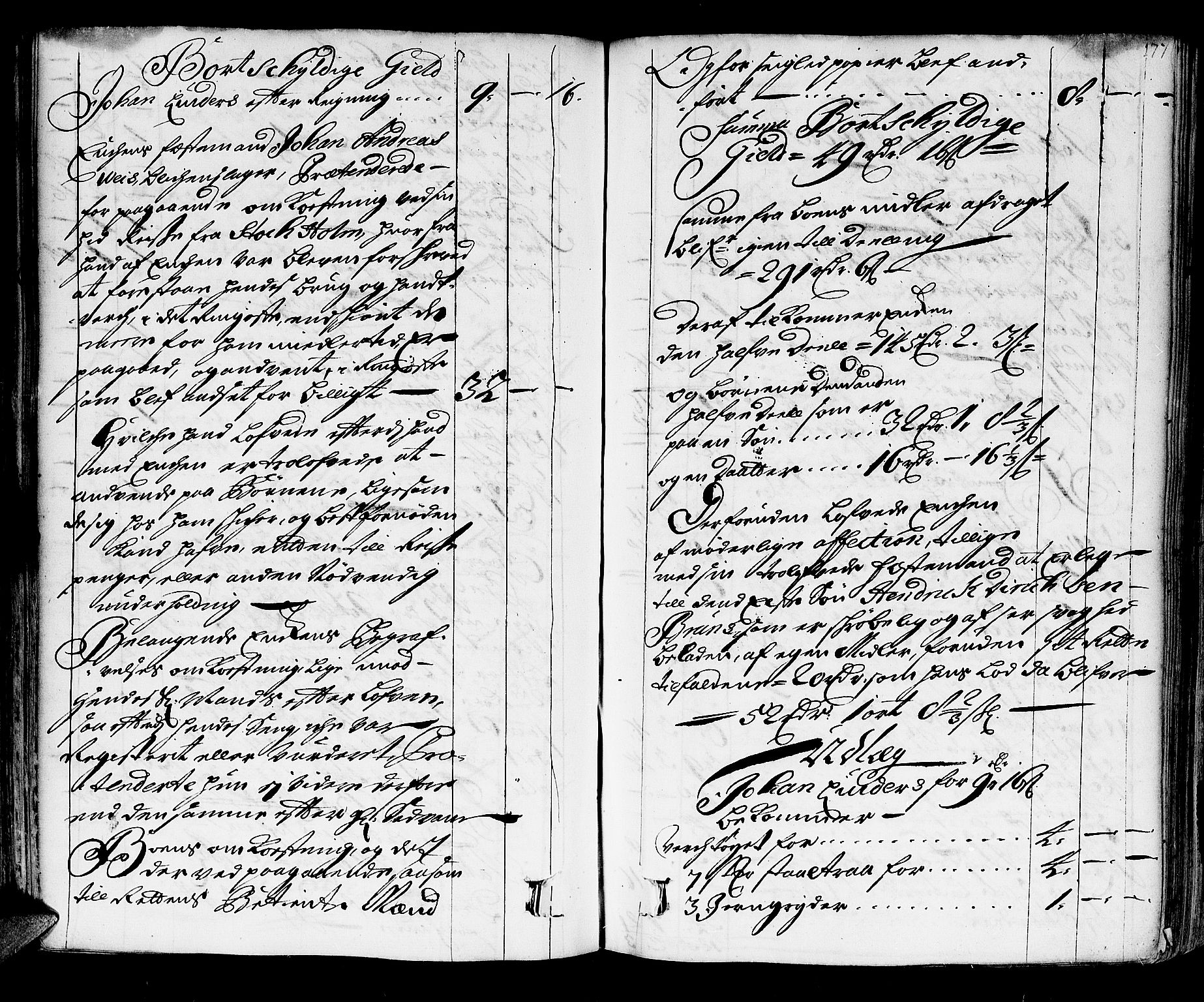 Trondheim byfogd, AV/SAT-A-0003/1/3/3A/L0004: Skifteprotokoll - gml.nr.4. (m/ register), 1695-1699, p. 176b-177a