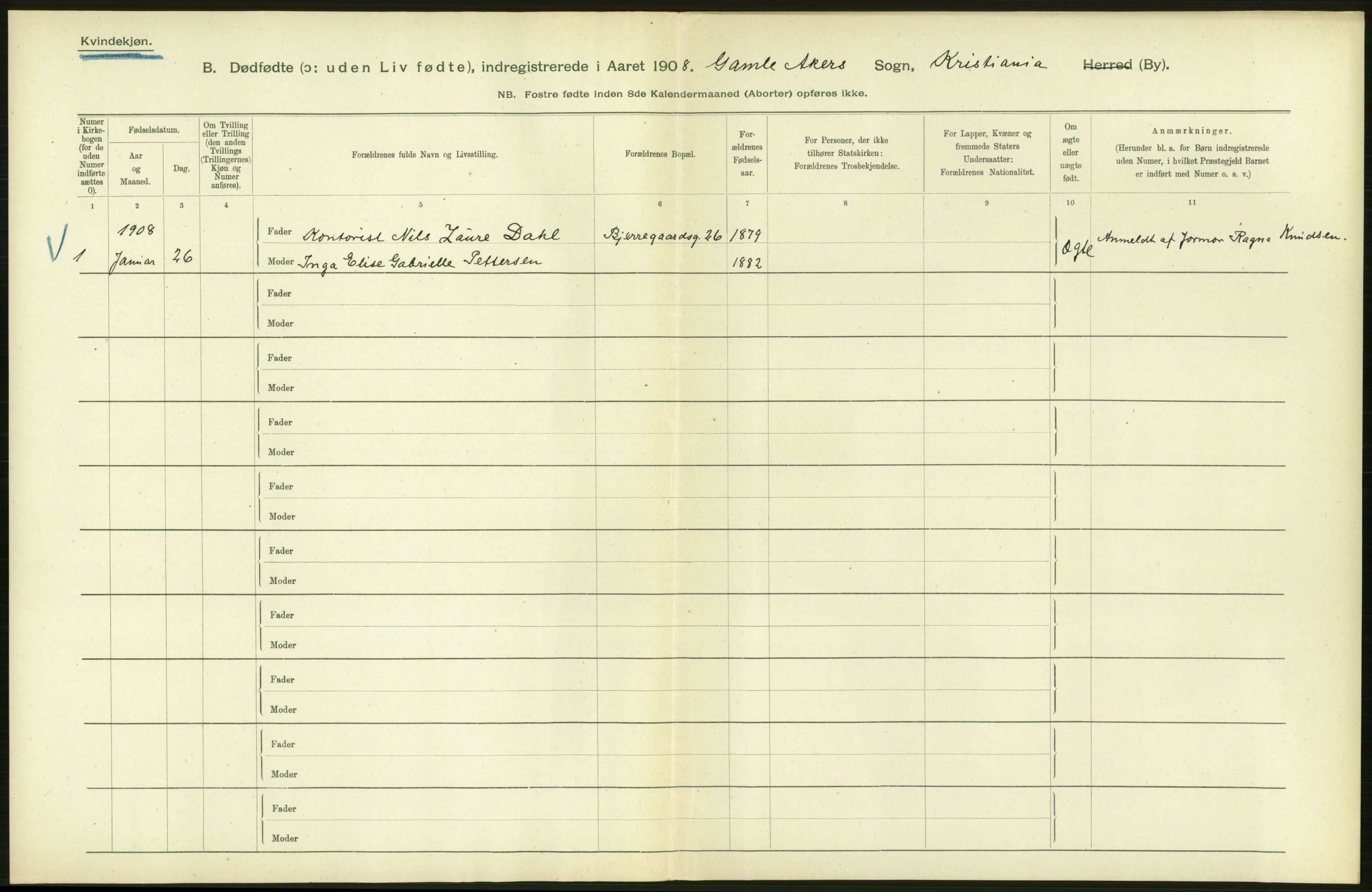 Statistisk sentralbyrå, Sosiodemografiske emner, Befolkning, AV/RA-S-2228/D/Df/Dfa/Dfaf/L0009: Kristiania: Døde, dødfødte., 1908, p. 376