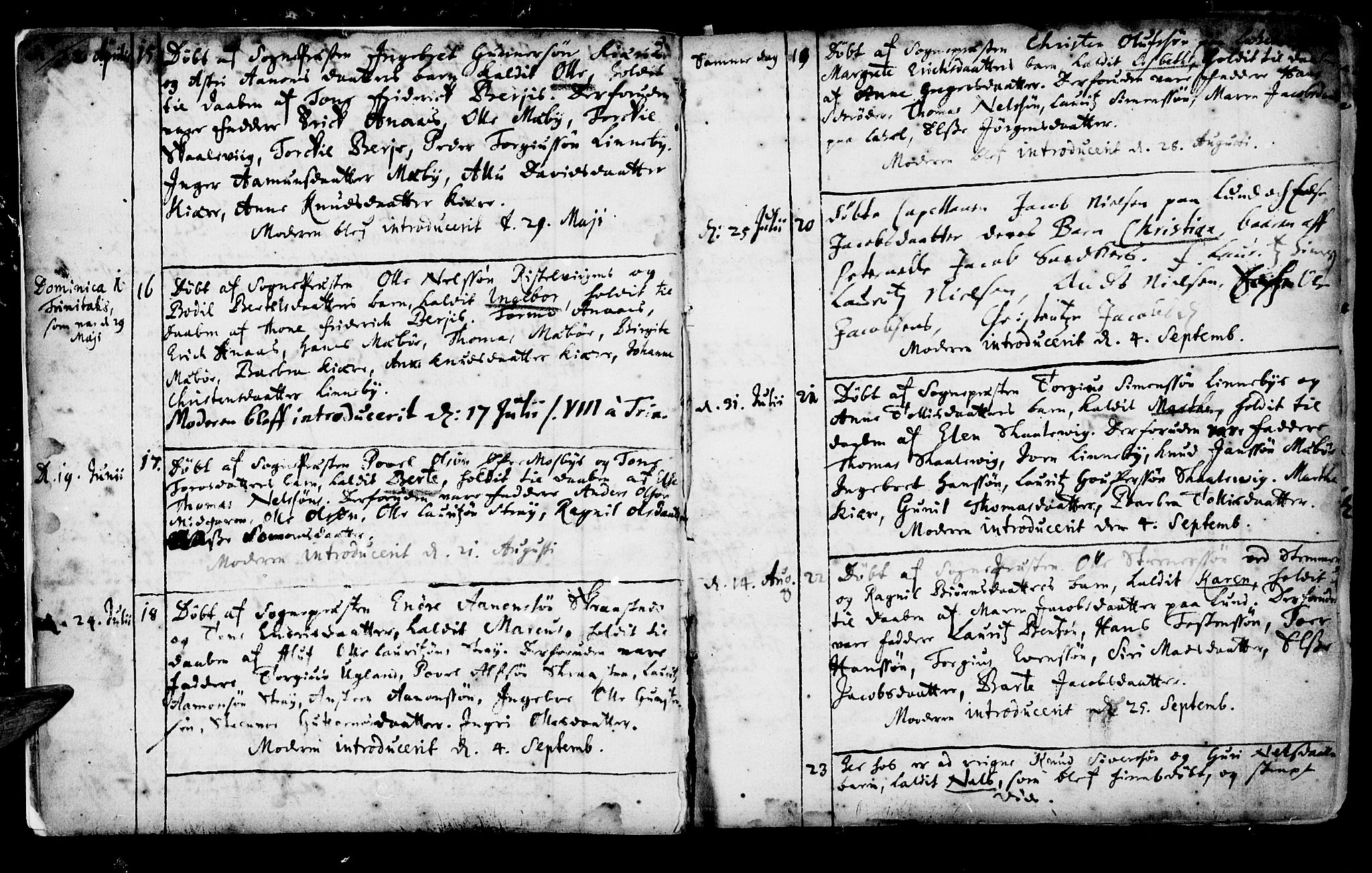 Oddernes sokneprestkontor, SAK/1111-0033/F/Fa/Faa/L0001: Parish register (official) no. A 1, 1692-1718, p. 4-5