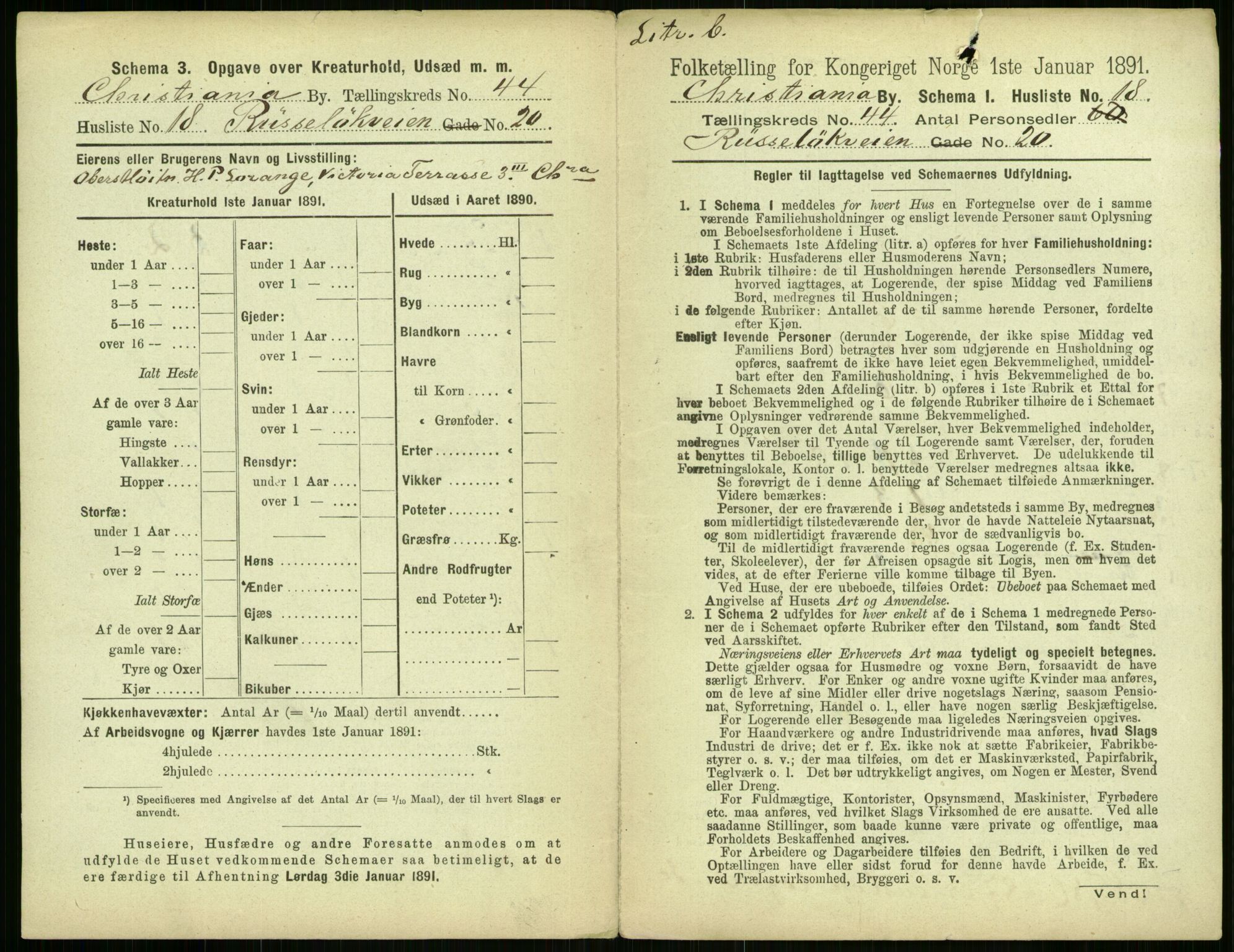 RA, 1891 census for 0301 Kristiania, 1891, p. 26625