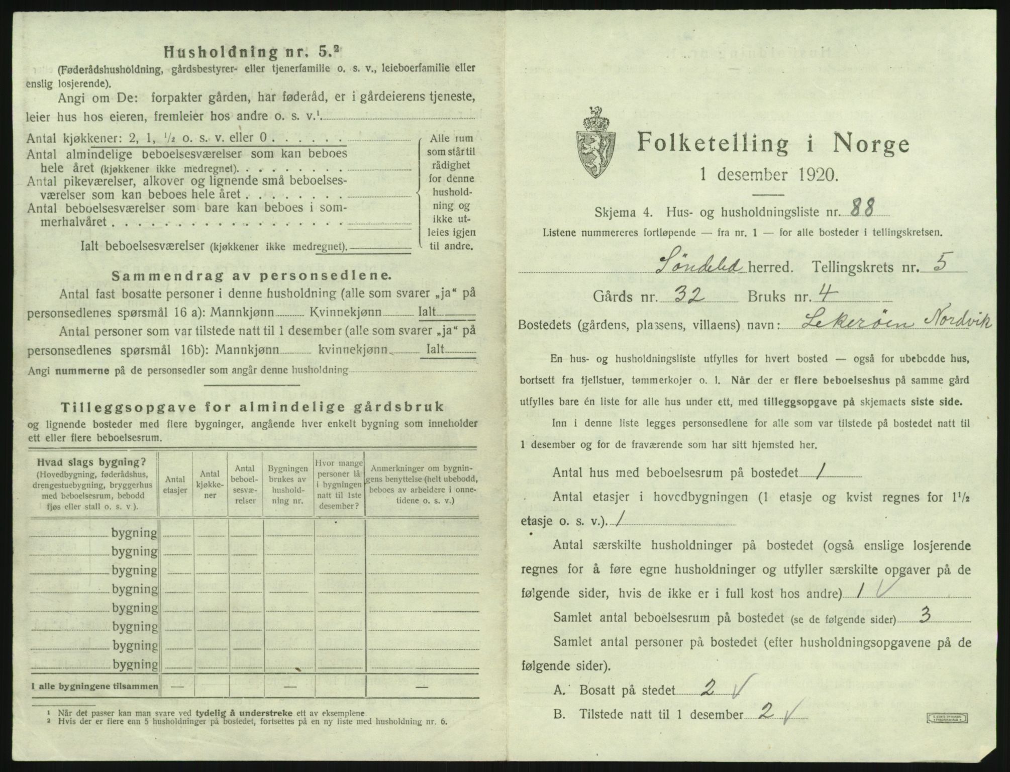 SAK, 1920 census for Søndeled, 1920, p. 567