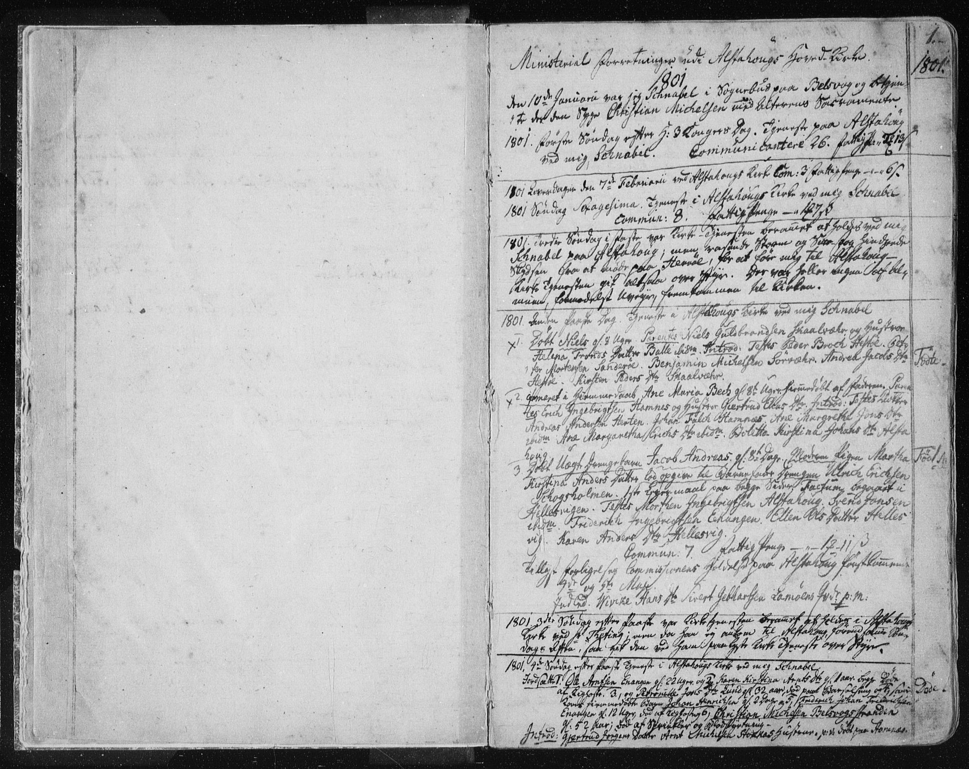 Ministerialprotokoller, klokkerbøker og fødselsregistre - Nordland, SAT/A-1459/830/L0444: Parish register (official) no. 830A08, 1801-1819, p. 1