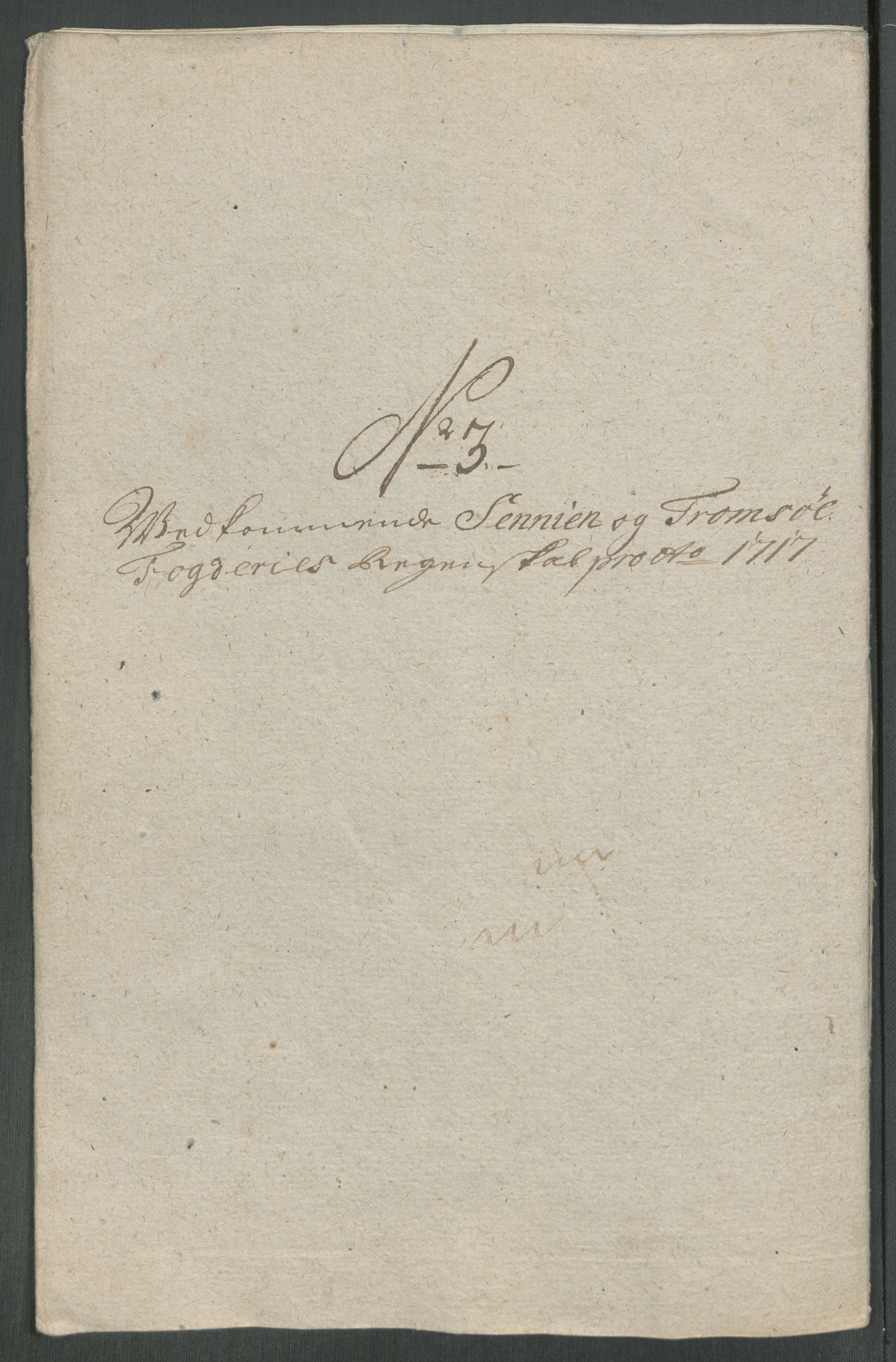 Rentekammeret inntil 1814, Reviderte regnskaper, Fogderegnskap, AV/RA-EA-4092/R68/L4763: Fogderegnskap Senja og Troms, 1717, p. 91