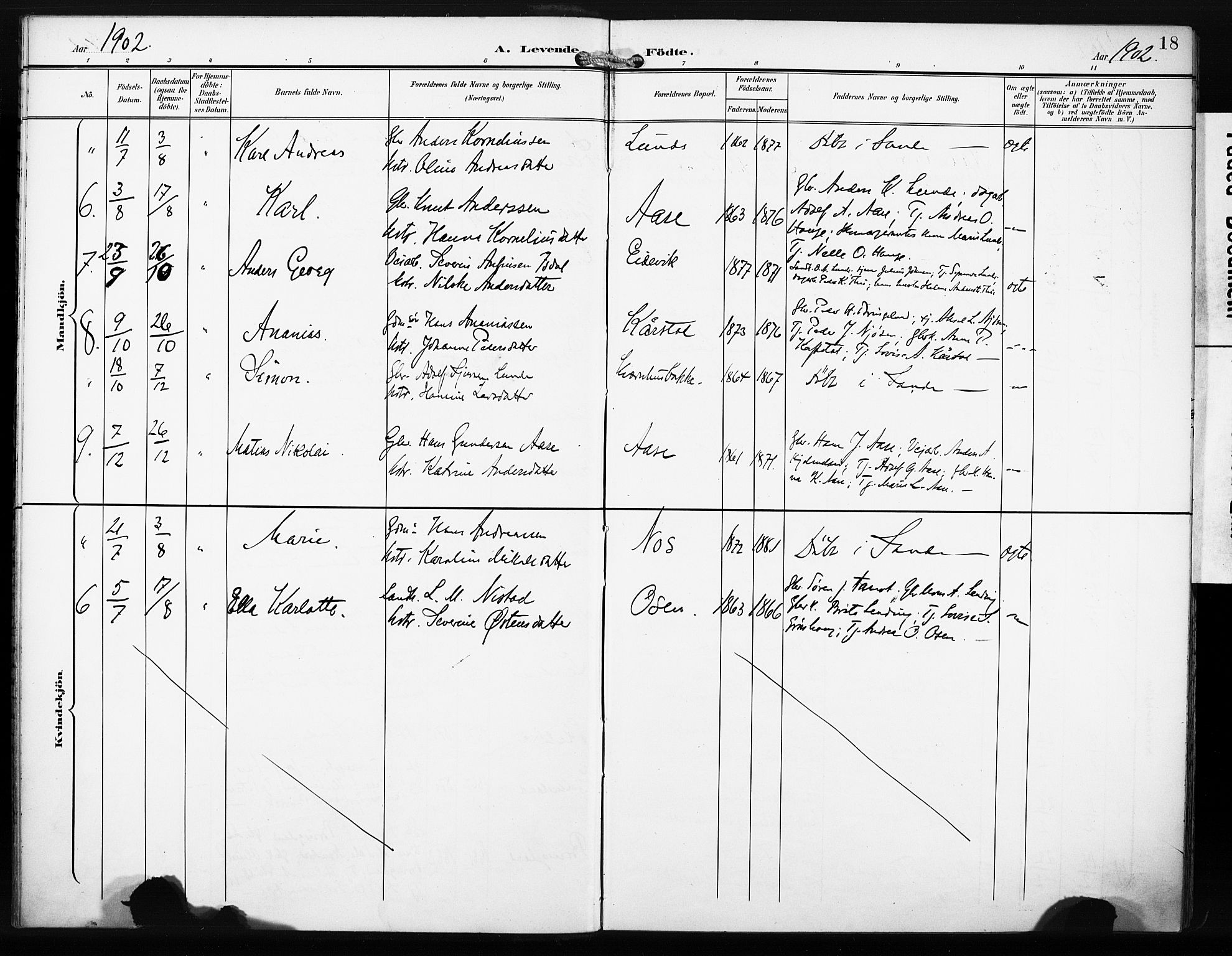 Gaular sokneprestembete, AV/SAB-A-80001/H/Haa: Parish register (official) no. C 2, 1898-1910, p. 18