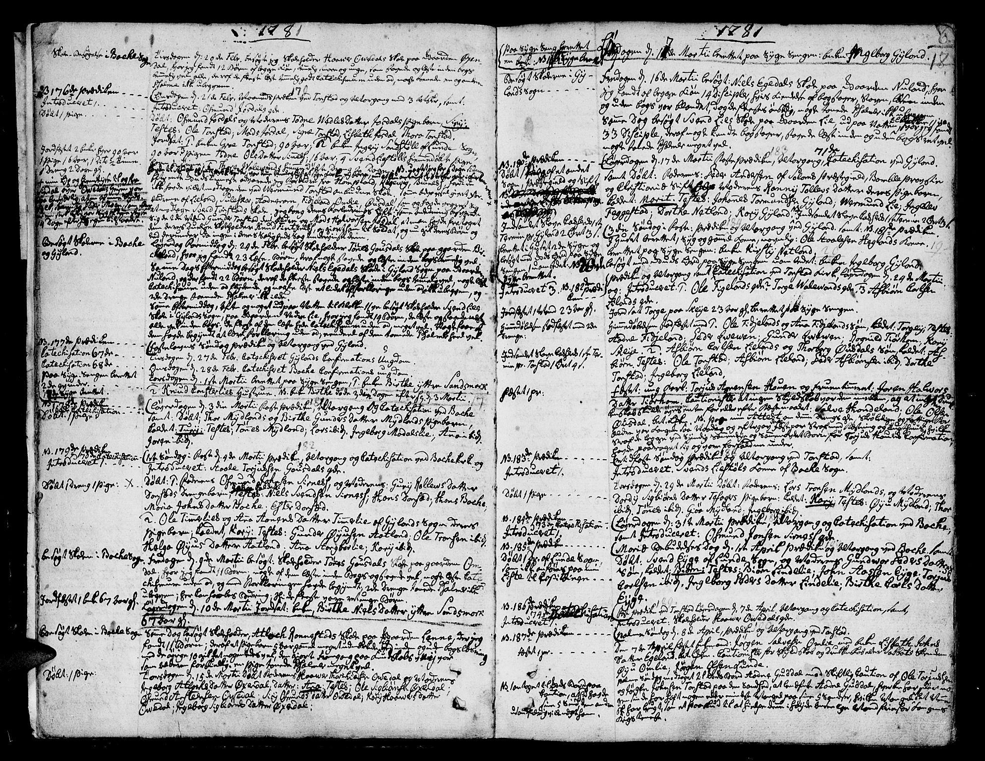 Bakke sokneprestkontor, SAK/1111-0002/F/Fa/Faa/L0002: Parish register (official) no. A 2, 1780-1816, p. 6