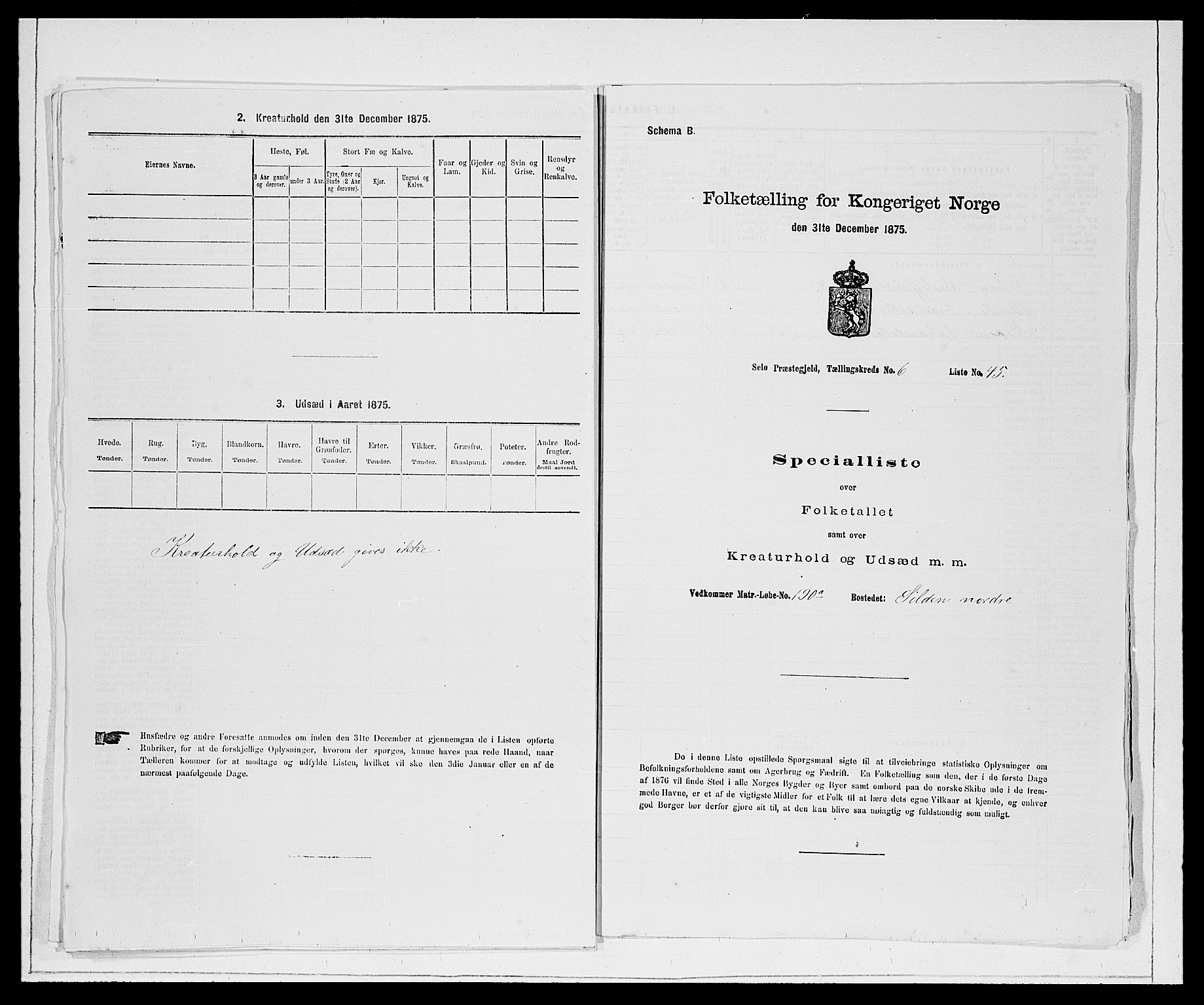 SAB, 1875 Census for 1441P Selje, 1875, p. 790