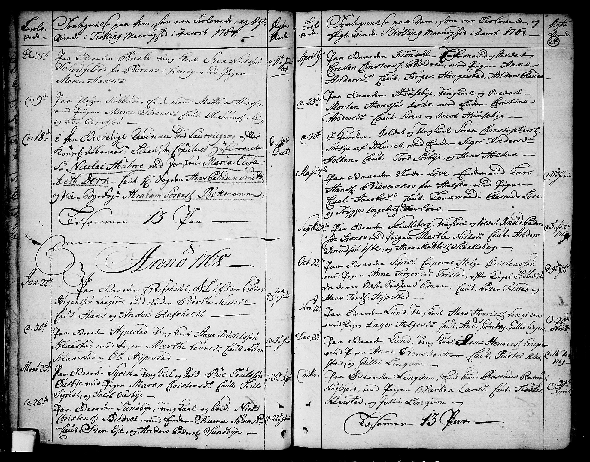 Tjølling kirkebøker, SAKO/A-60/F/Fa/L0003: Parish register (official) no. 3, 1735-1778, p. 24