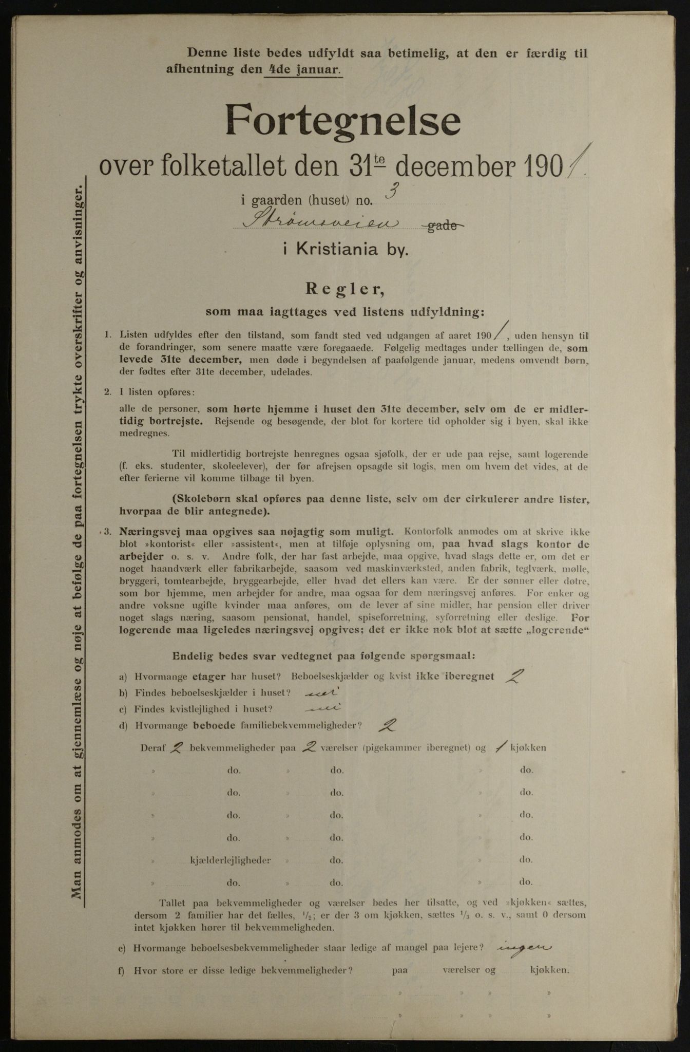 OBA, Municipal Census 1901 for Kristiania, 1901, p. 16001