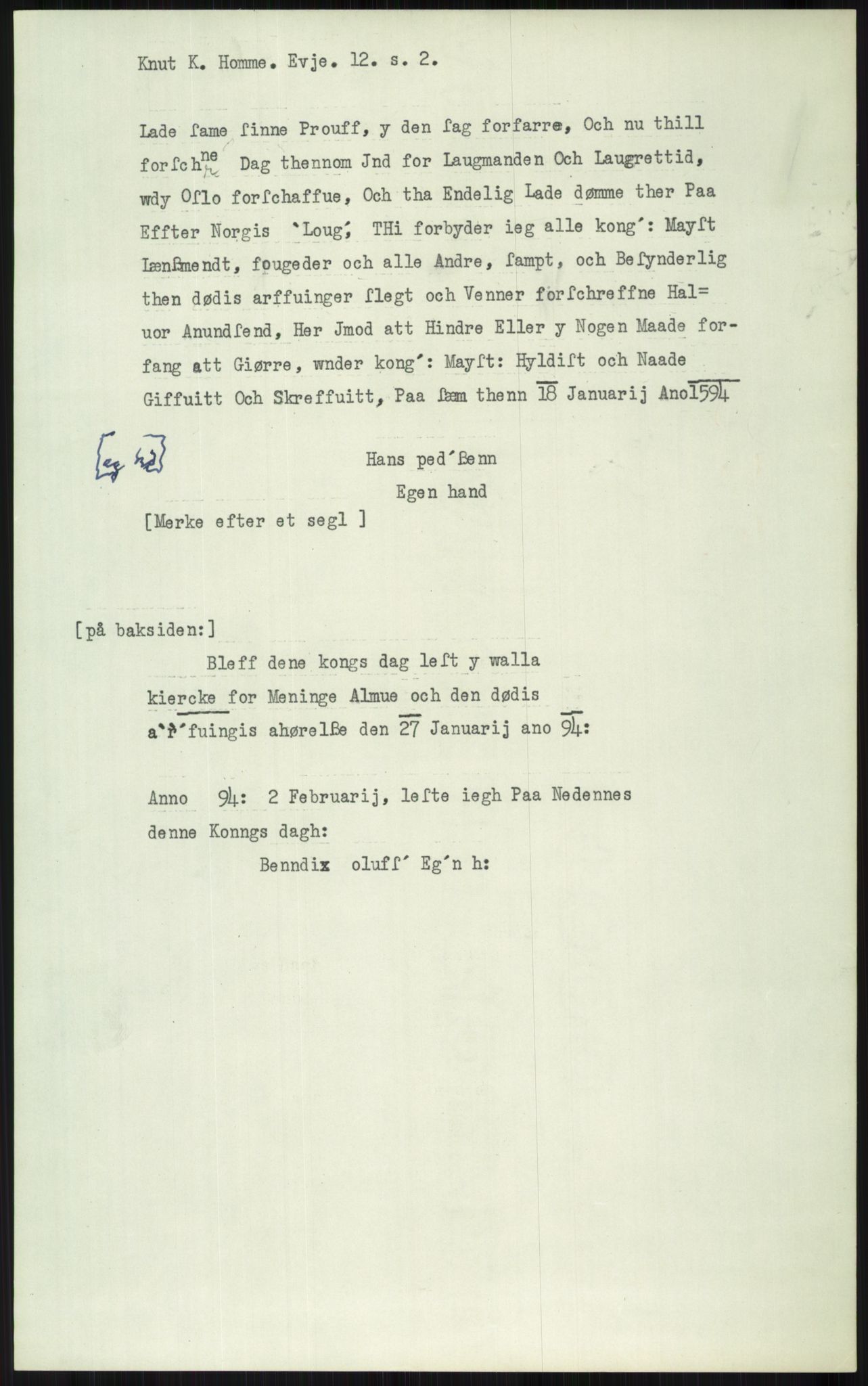 Samlinger til kildeutgivelse, Diplomavskriftsamlingen, AV/RA-EA-4053/H/Ha, p. 2828