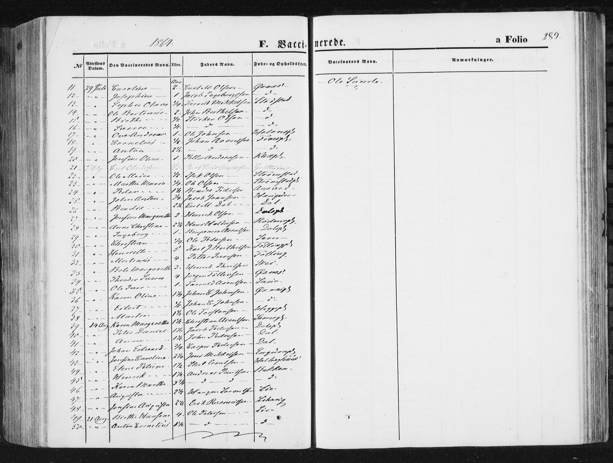 Ministerialprotokoller, klokkerbøker og fødselsregistre - Nord-Trøndelag, SAT/A-1458/746/L0447: Parish register (official) no. 746A06, 1860-1877, p. 289