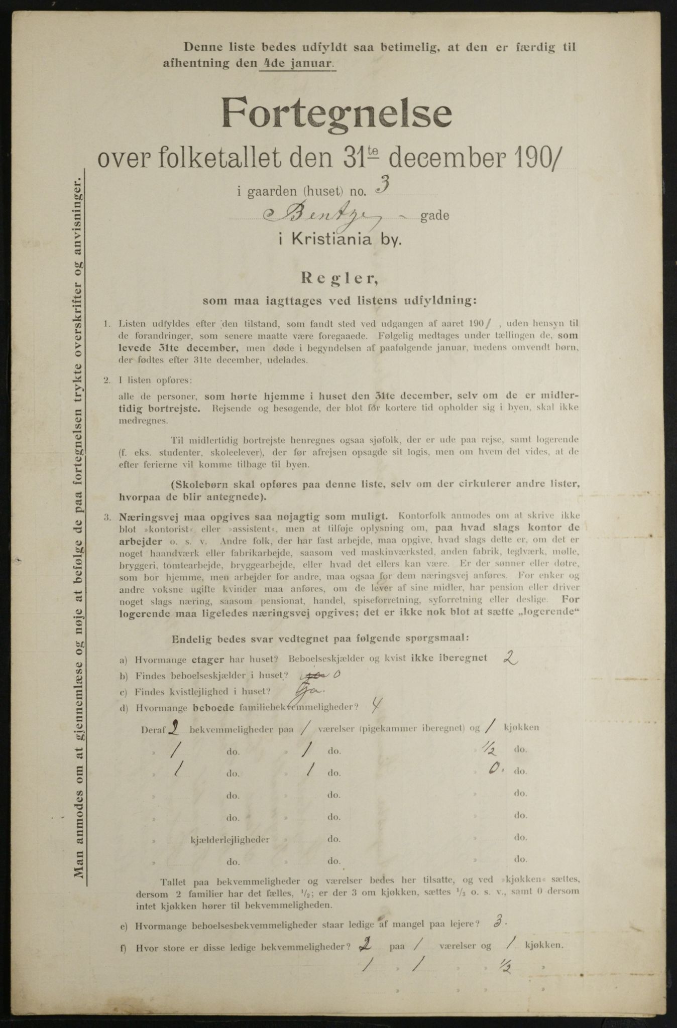 OBA, Municipal Census 1901 for Kristiania, 1901, p. 674