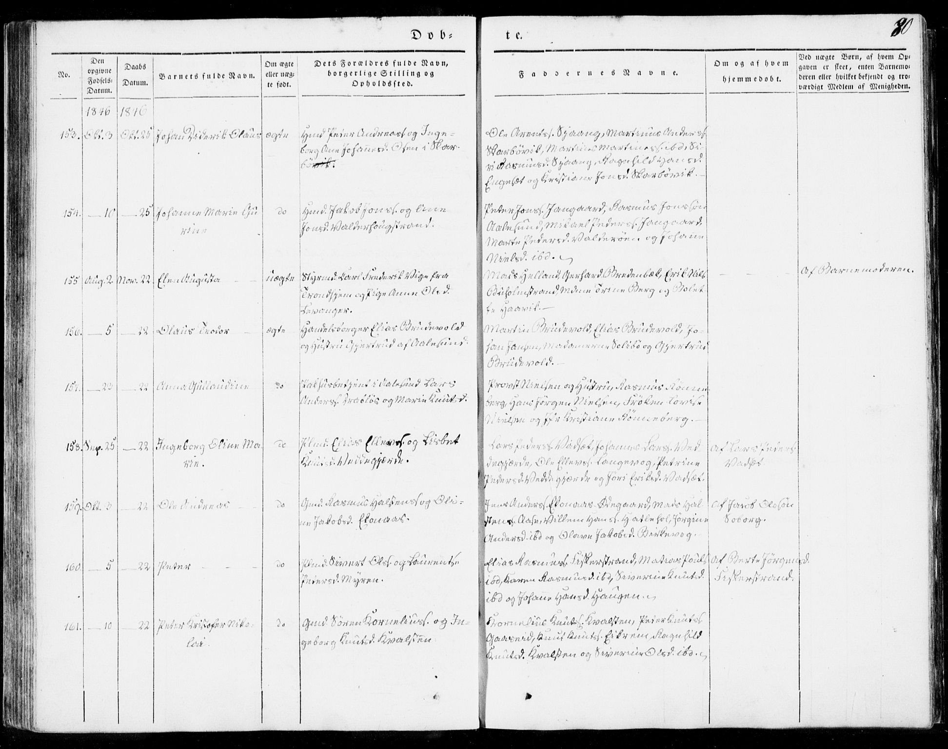 Ministerialprotokoller, klokkerbøker og fødselsregistre - Møre og Romsdal, AV/SAT-A-1454/528/L0396: Parish register (official) no. 528A07, 1839-1847, p. 80