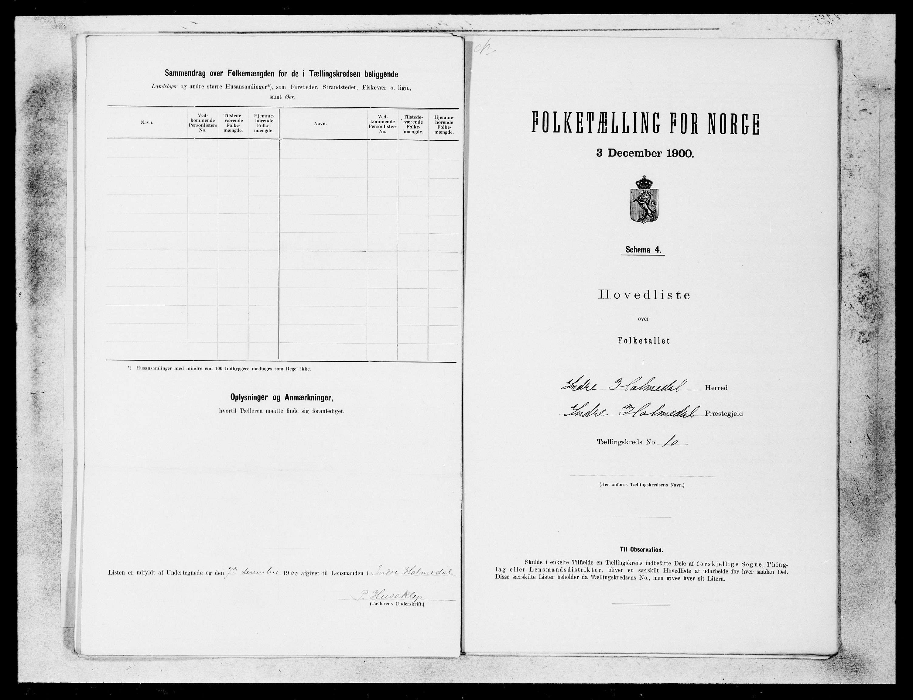 SAB, 1900 census for Indre Holmedal, 1900, p. 23