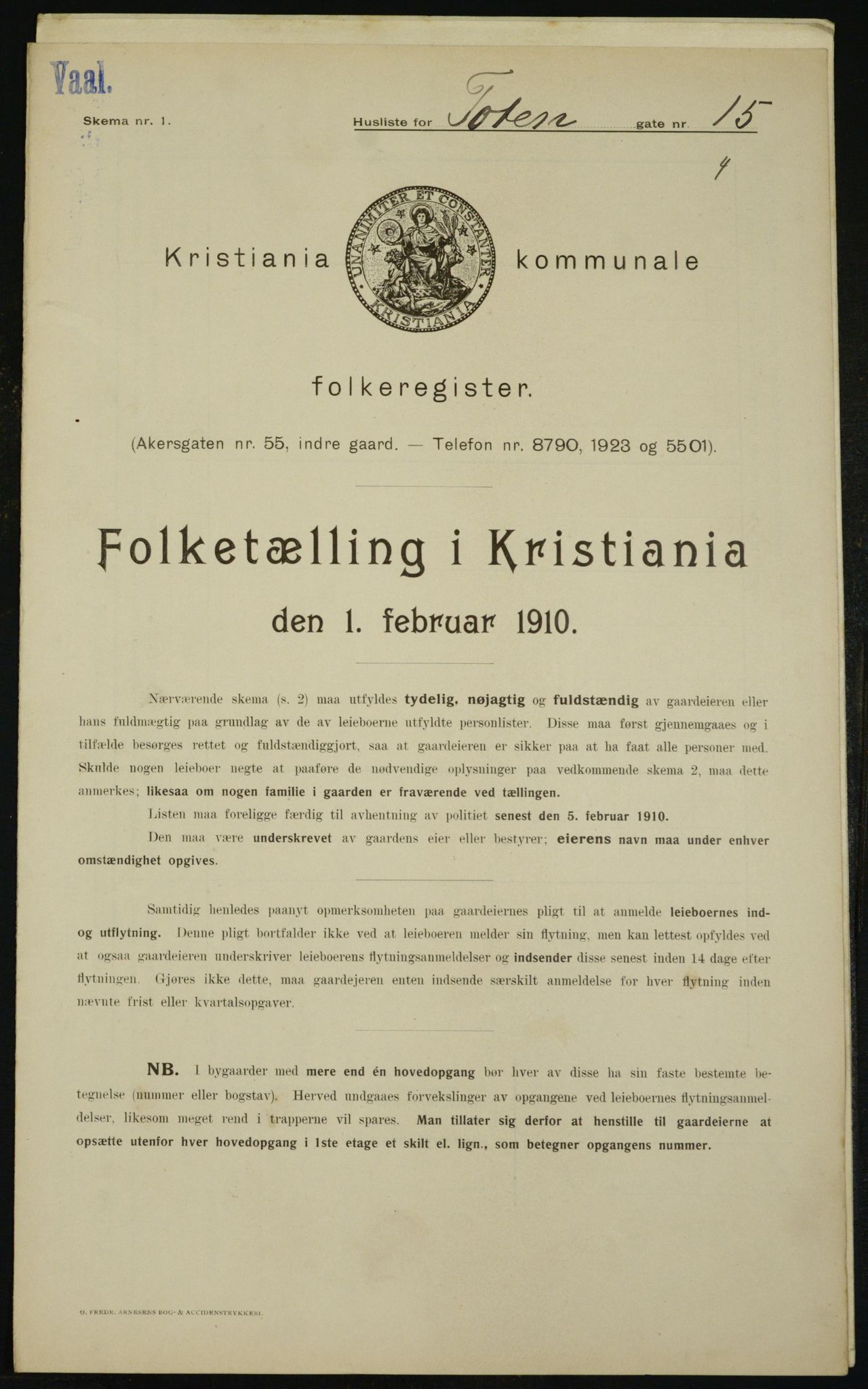 OBA, Municipal Census 1910 for Kristiania, 1910, p. 109680