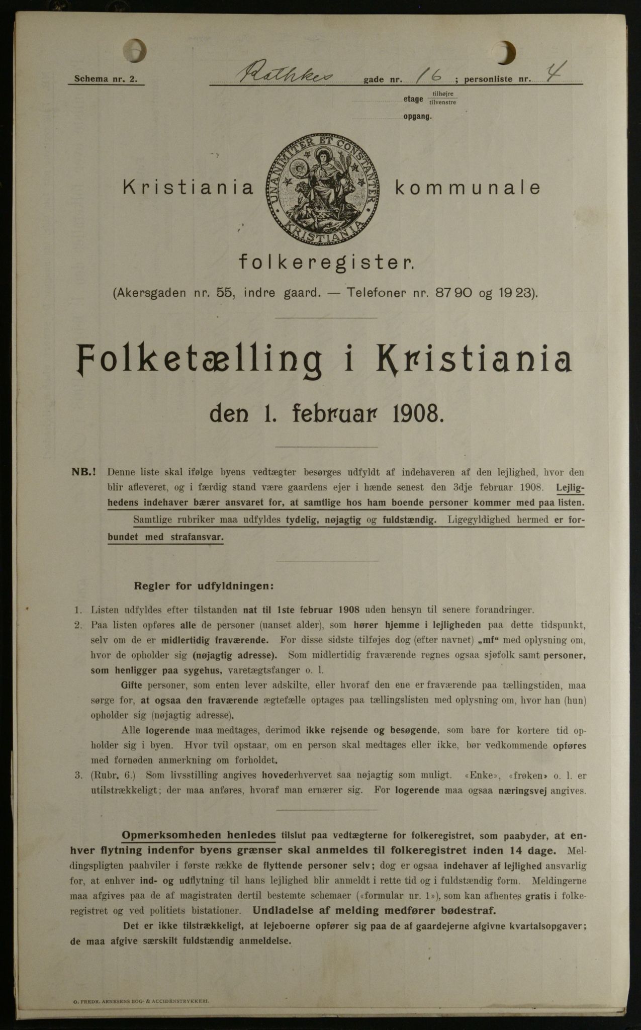 OBA, Municipal Census 1908 for Kristiania, 1908, p. 74231