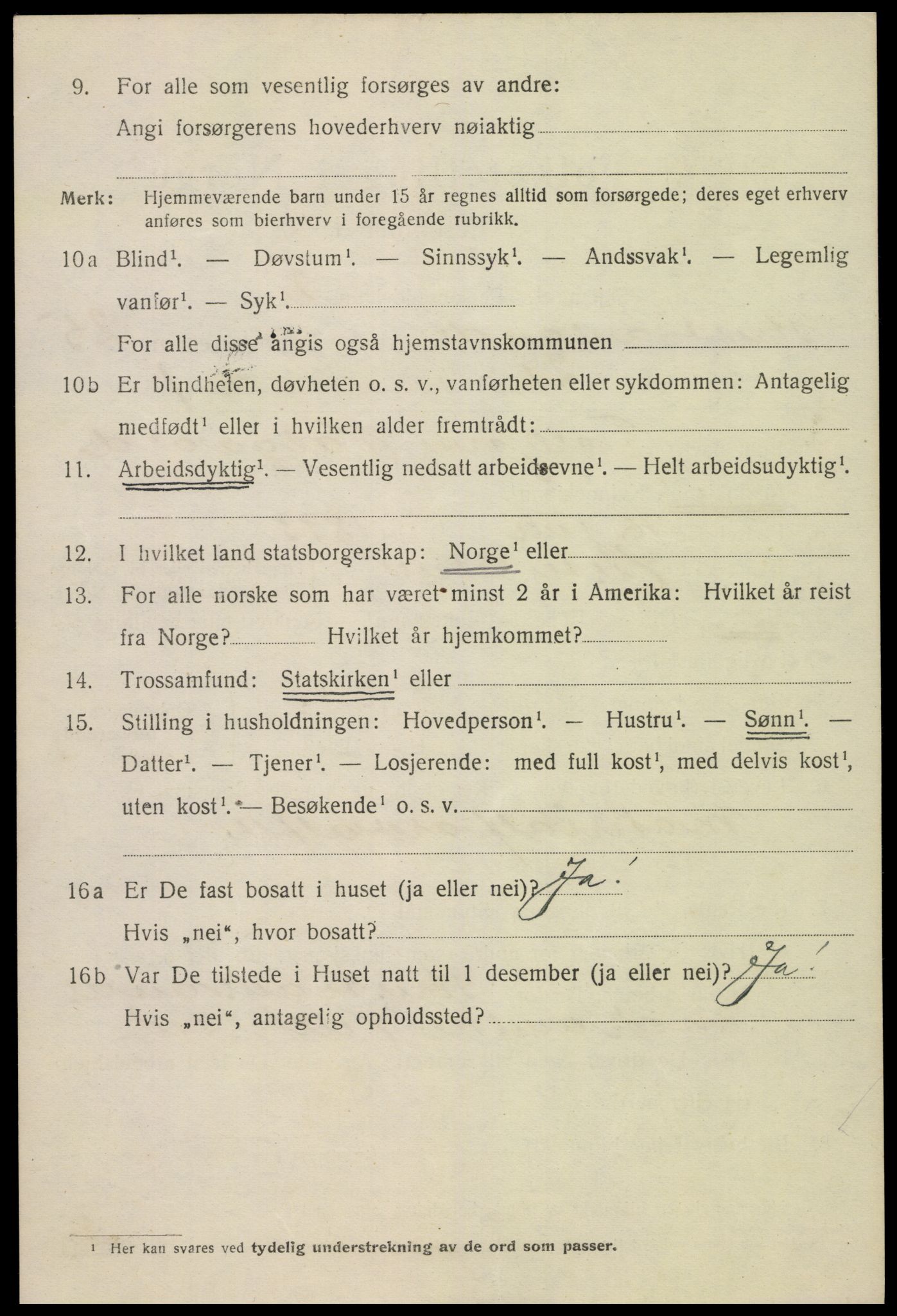 SAK, 1920 census for Kristiansand, 1920, p. 44016