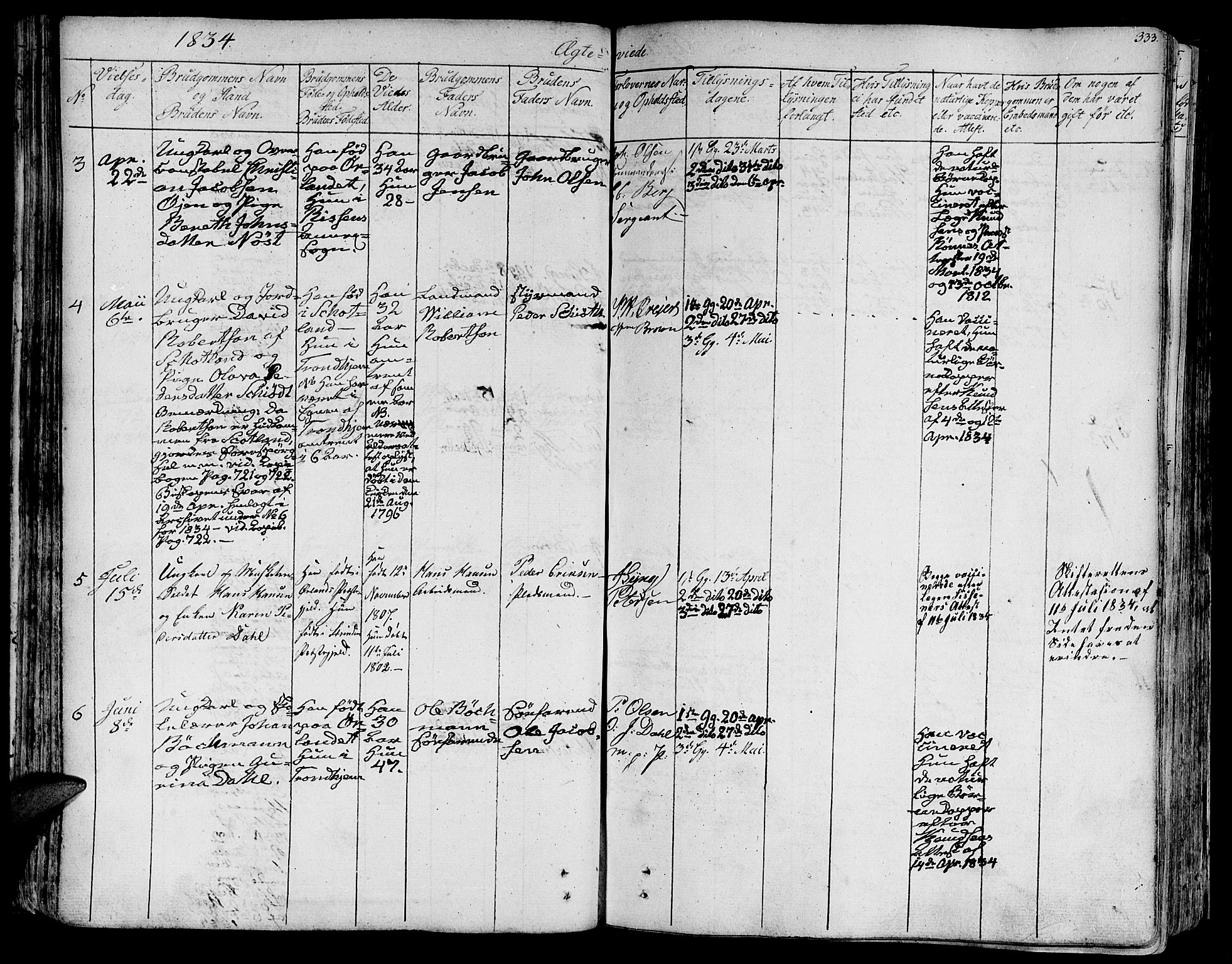 Ministerialprotokoller, klokkerbøker og fødselsregistre - Sør-Trøndelag, SAT/A-1456/602/L0109: Parish register (official) no. 602A07, 1821-1840, p. 333
