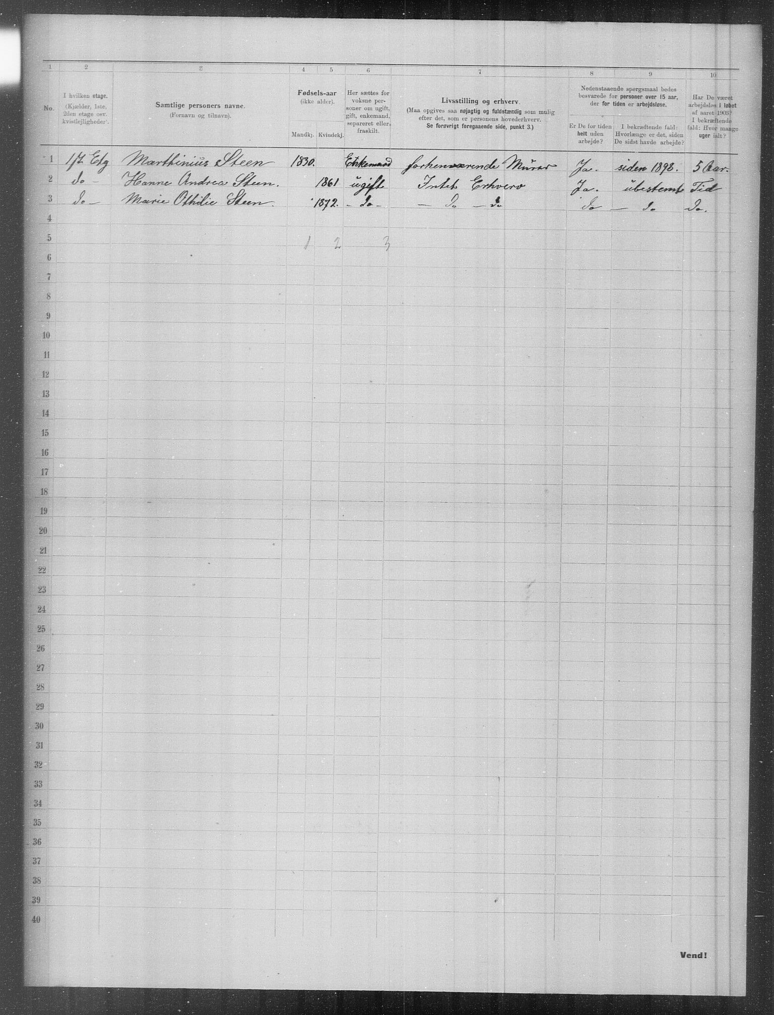 OBA, Municipal Census 1903 for Kristiania, 1903, p. 9436