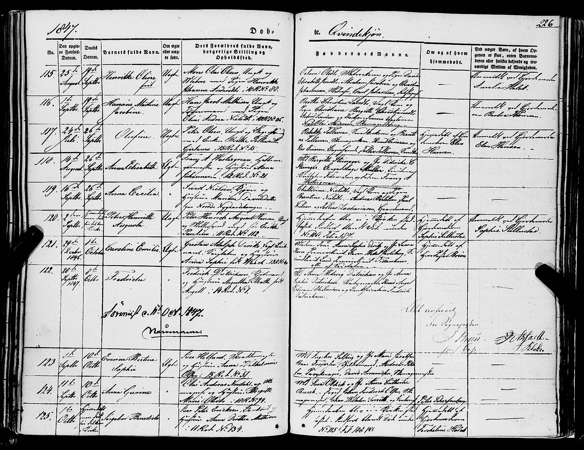 Domkirken sokneprestembete, AV/SAB-A-74801/H/Haa/L0019: Parish register (official) no. B 2, 1841-1851, p. 226