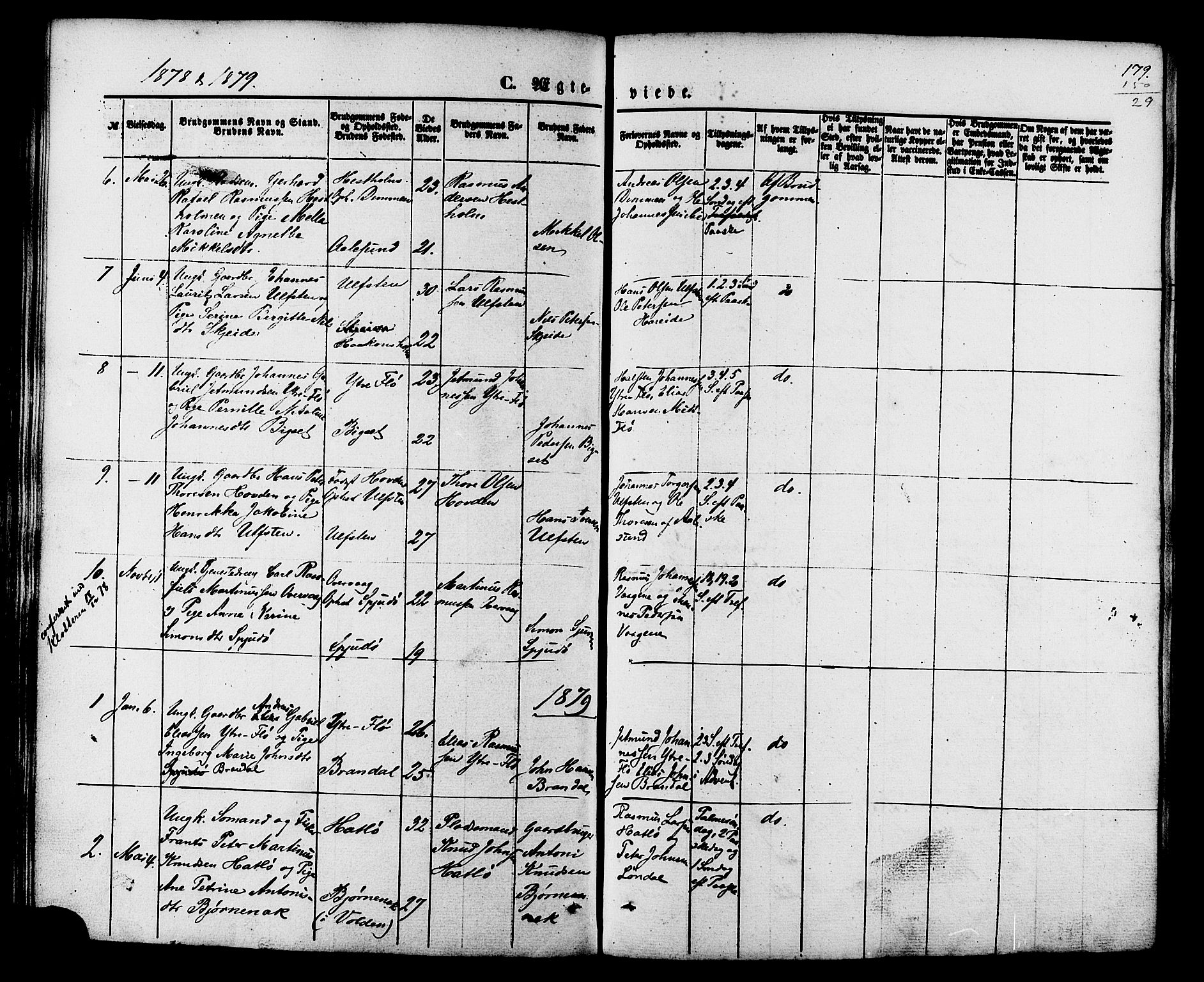 Ministerialprotokoller, klokkerbøker og fødselsregistre - Møre og Romsdal, AV/SAT-A-1454/509/L0105: Parish register (official) no. 509A03, 1848-1882, p. 179