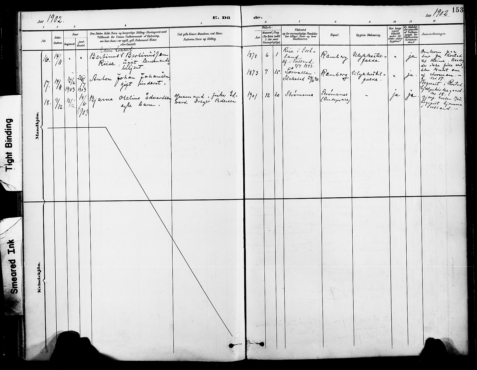 Ministerialprotokoller, klokkerbøker og fødselsregistre - Nordland, AV/SAT-A-1459/885/L1205: Parish register (official) no. 885A06, 1892-1905, p. 153