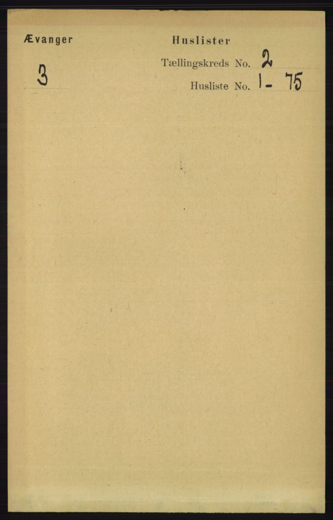 RA, 1891 census for 1237 Evanger, 1891, p. 254